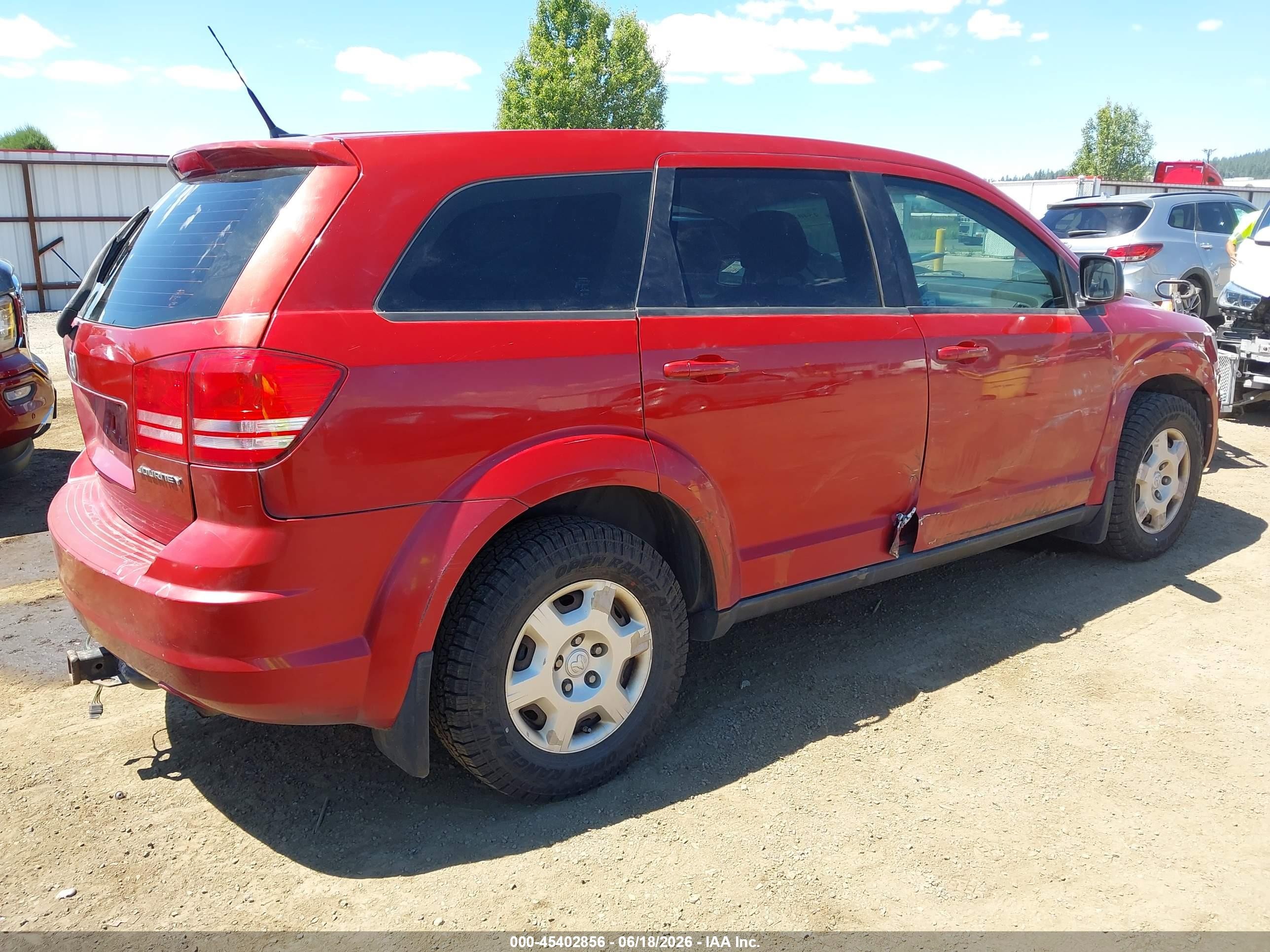 2010 Dodge Journey Se Красный vin: 3D4PG4FB5AT269855