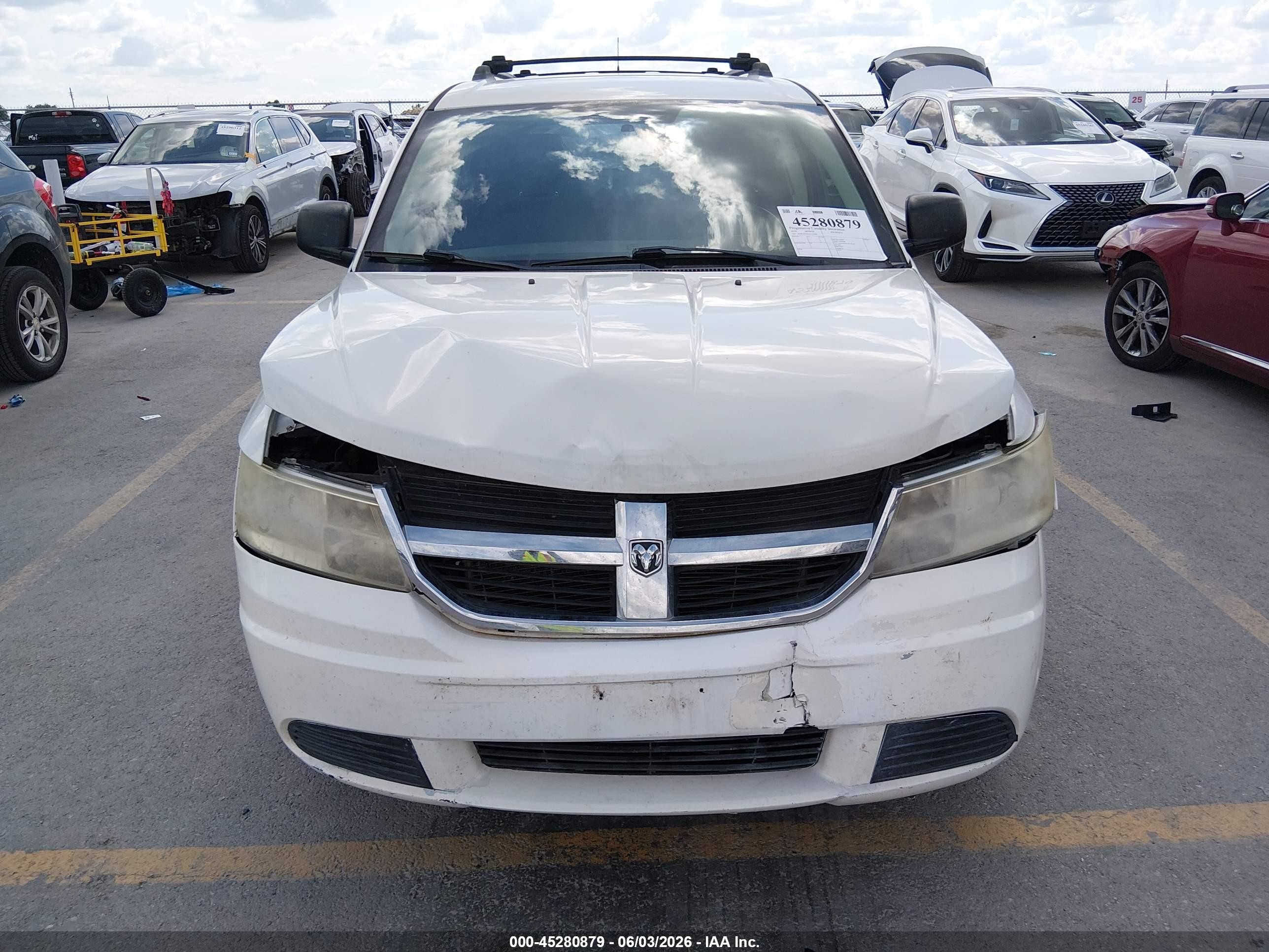 2010 Dodge Journey Se White vin: 3D4PG4FBXAT136394