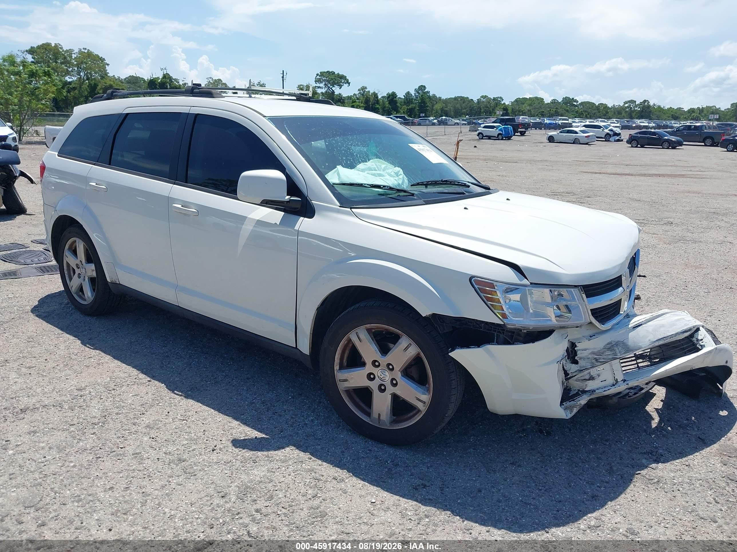 2010 Dodge Journey Sxt White vin: 3D4PG5FV1AT116826
