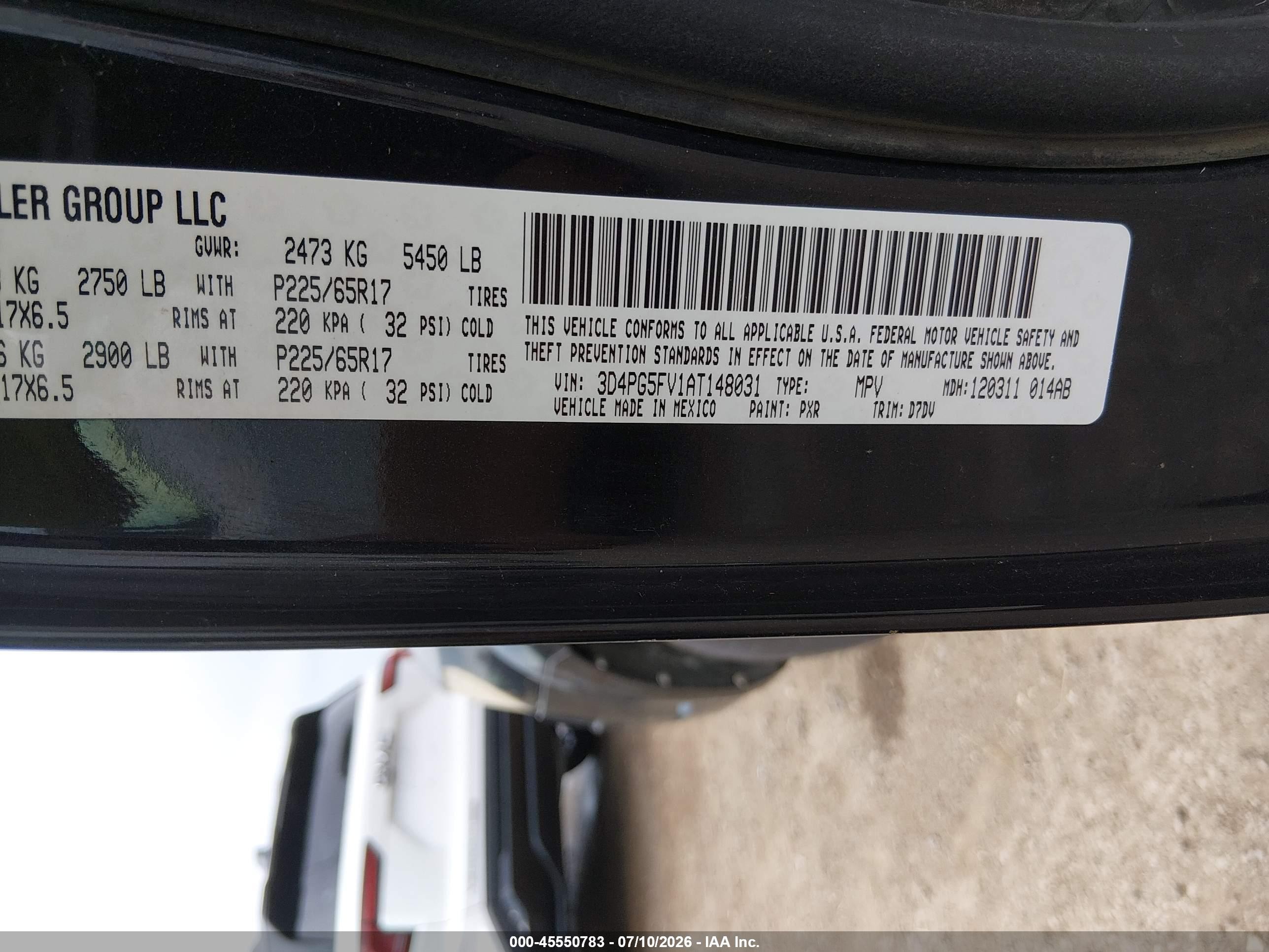 2010 Dodge Journey Sxt Черный vin: 3D4PG5FV1AT148031