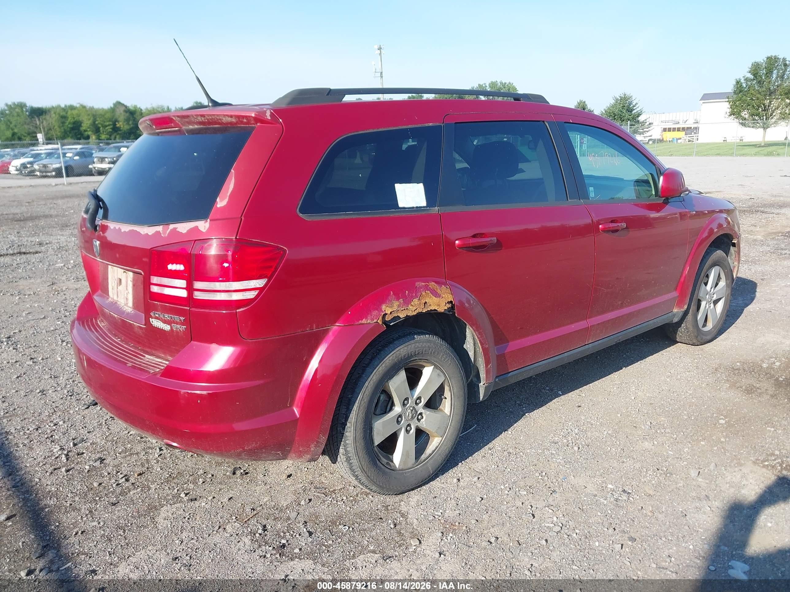2010 Dodge Journey Sxt Red vin: 3D4PG5FV2AT102790