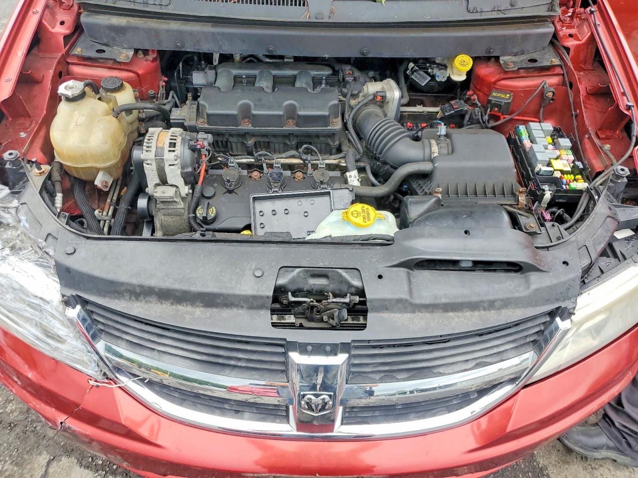 2010 Dodge Journey Sxt Red vin: 3D4PG5FV3AT119176