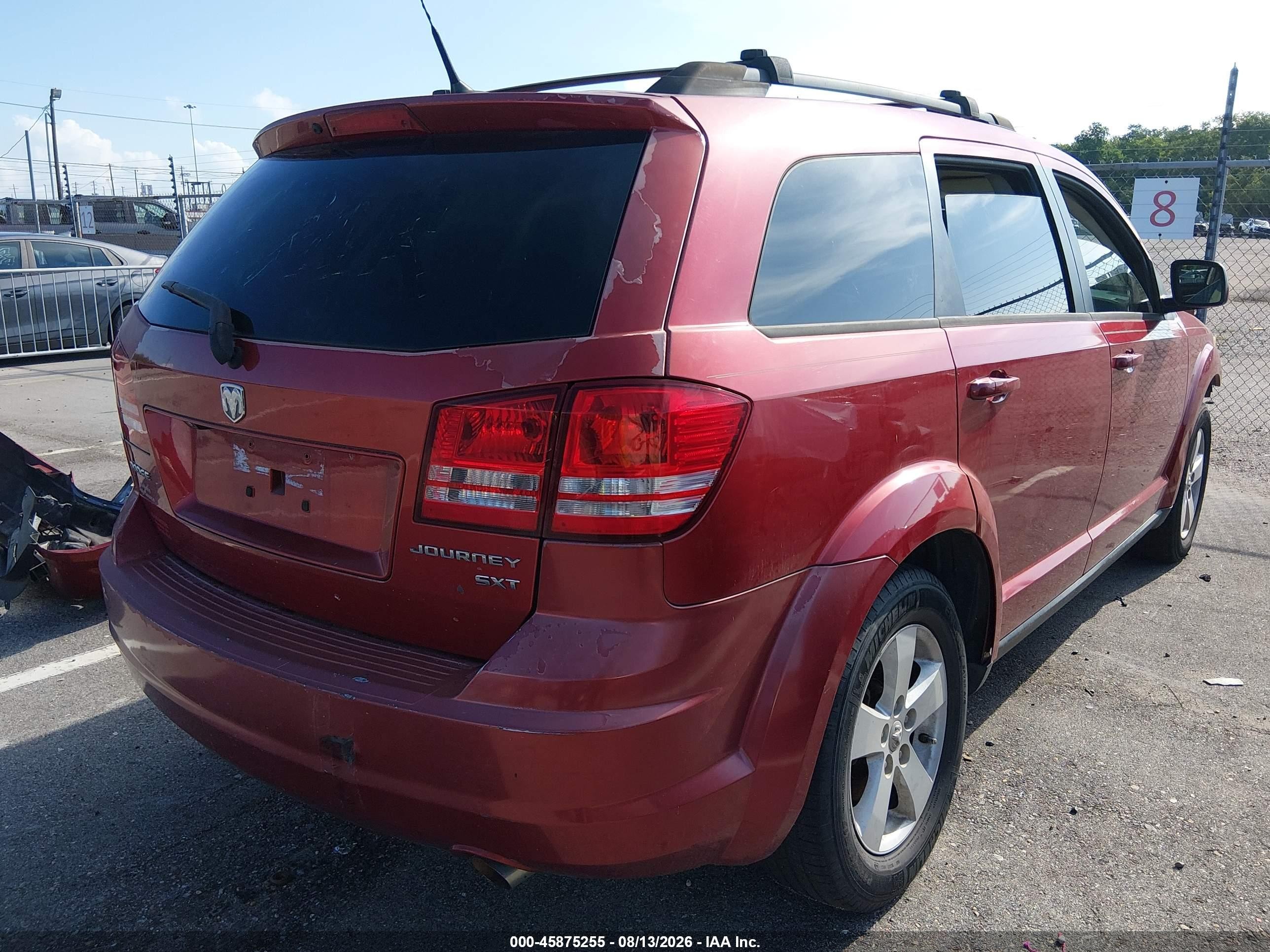2010 Dodge Journey Sxt Red vin: 3D4PG5FV3AT191317