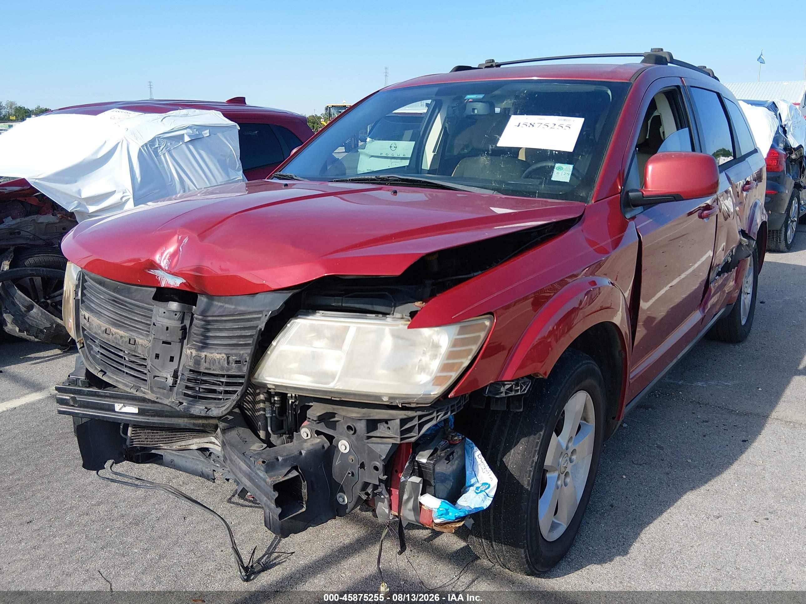 2010 Dodge Journey Sxt Red vin: 3D4PG5FV3AT191317
