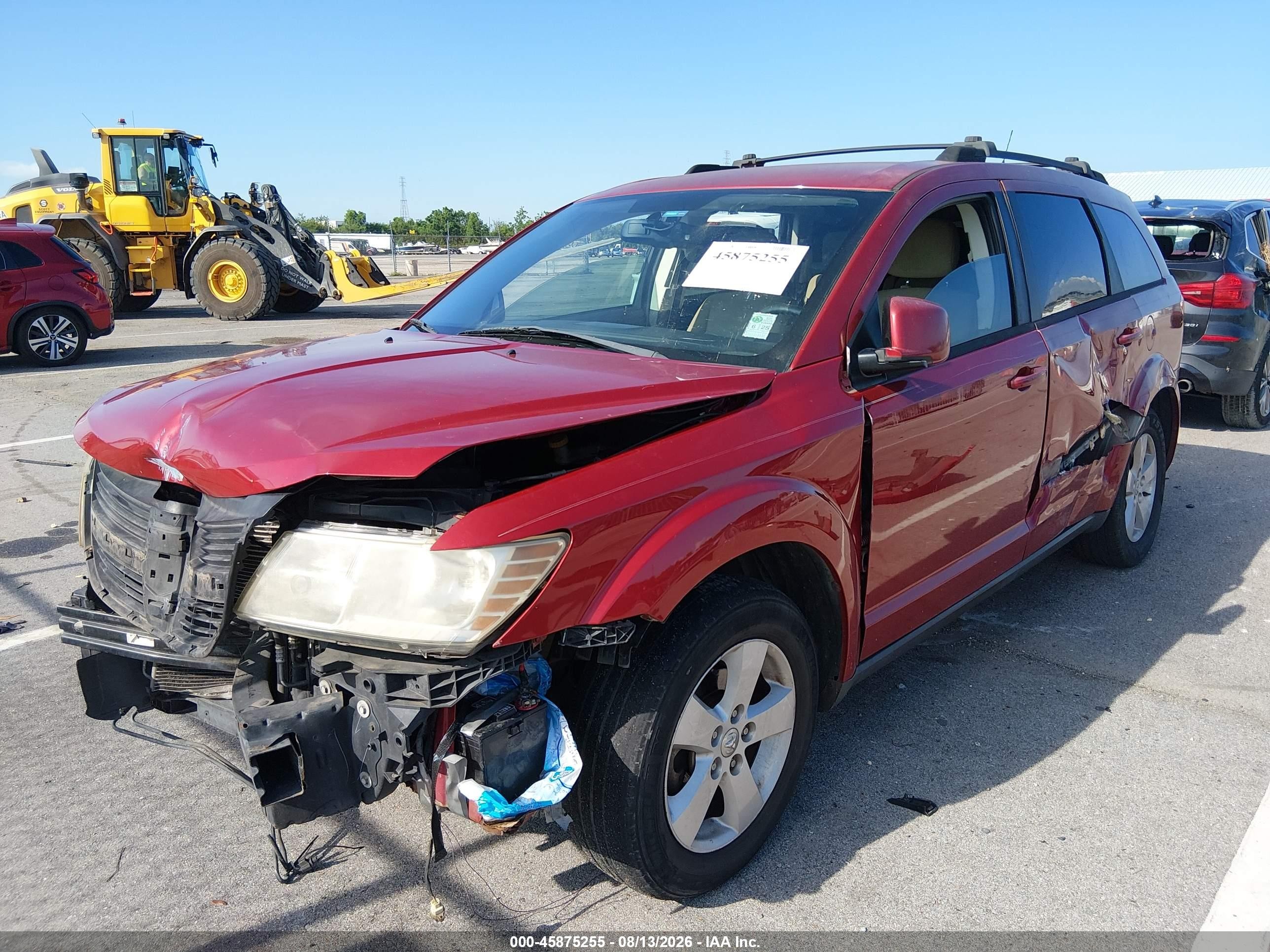 2010 Dodge Journey Sxt Red vin: 3D4PG5FV3AT191317