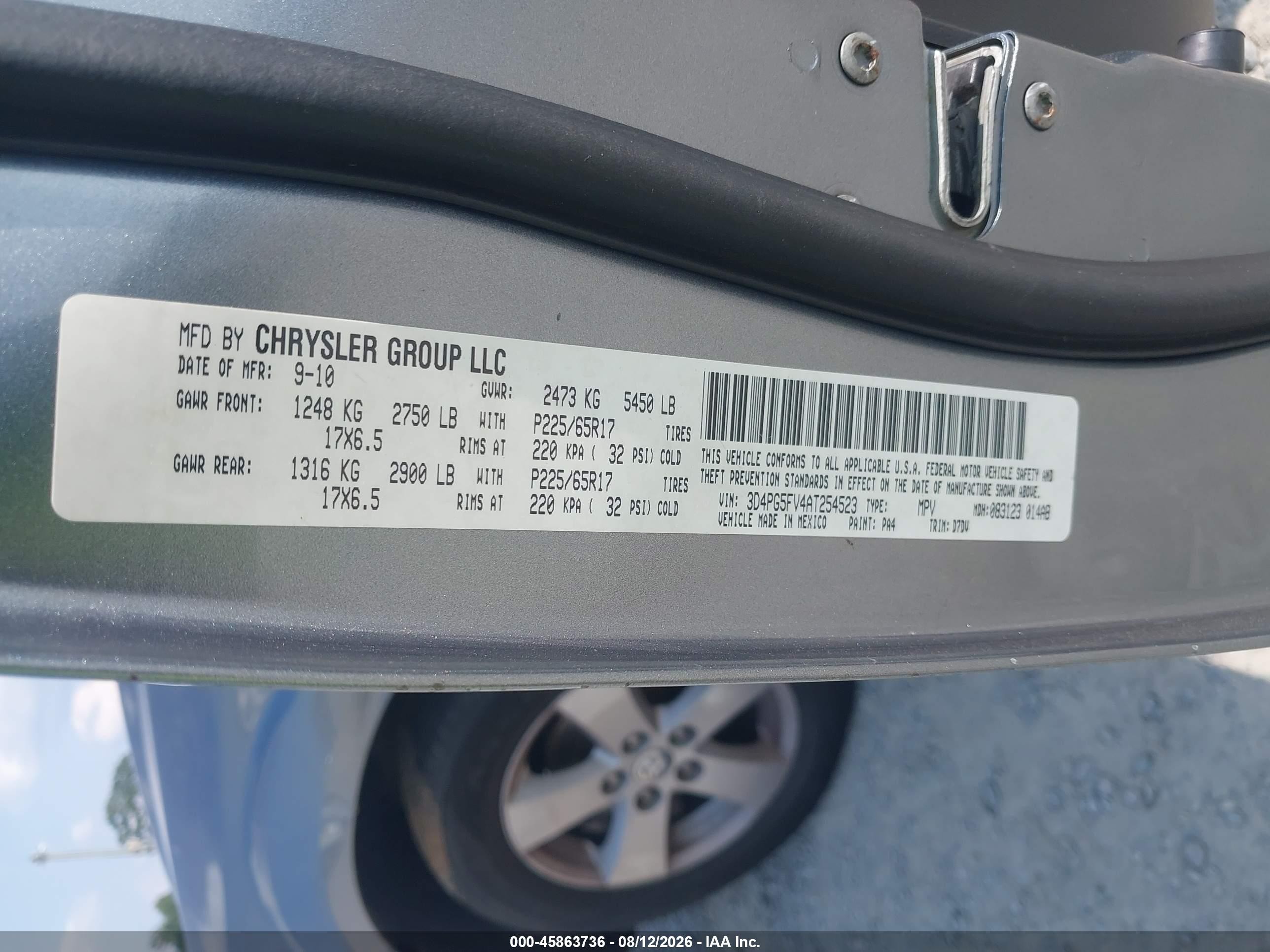 2010 Dodge Journey Sxt Gray vin: 3D4PG5FV4AT254523
