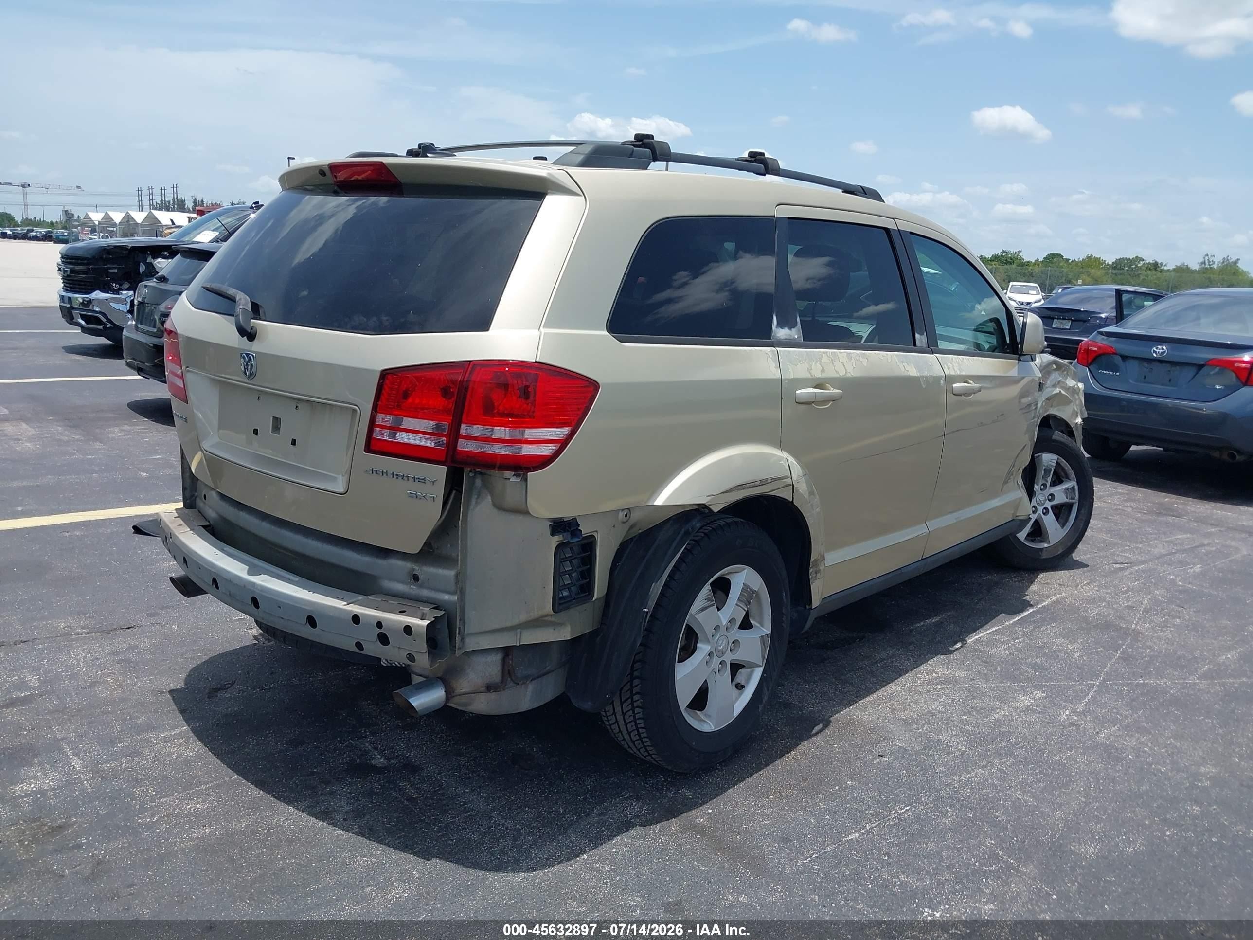 2010 Dodge Journey Sxt Gold vin: 3D4PG5FV5AT116313