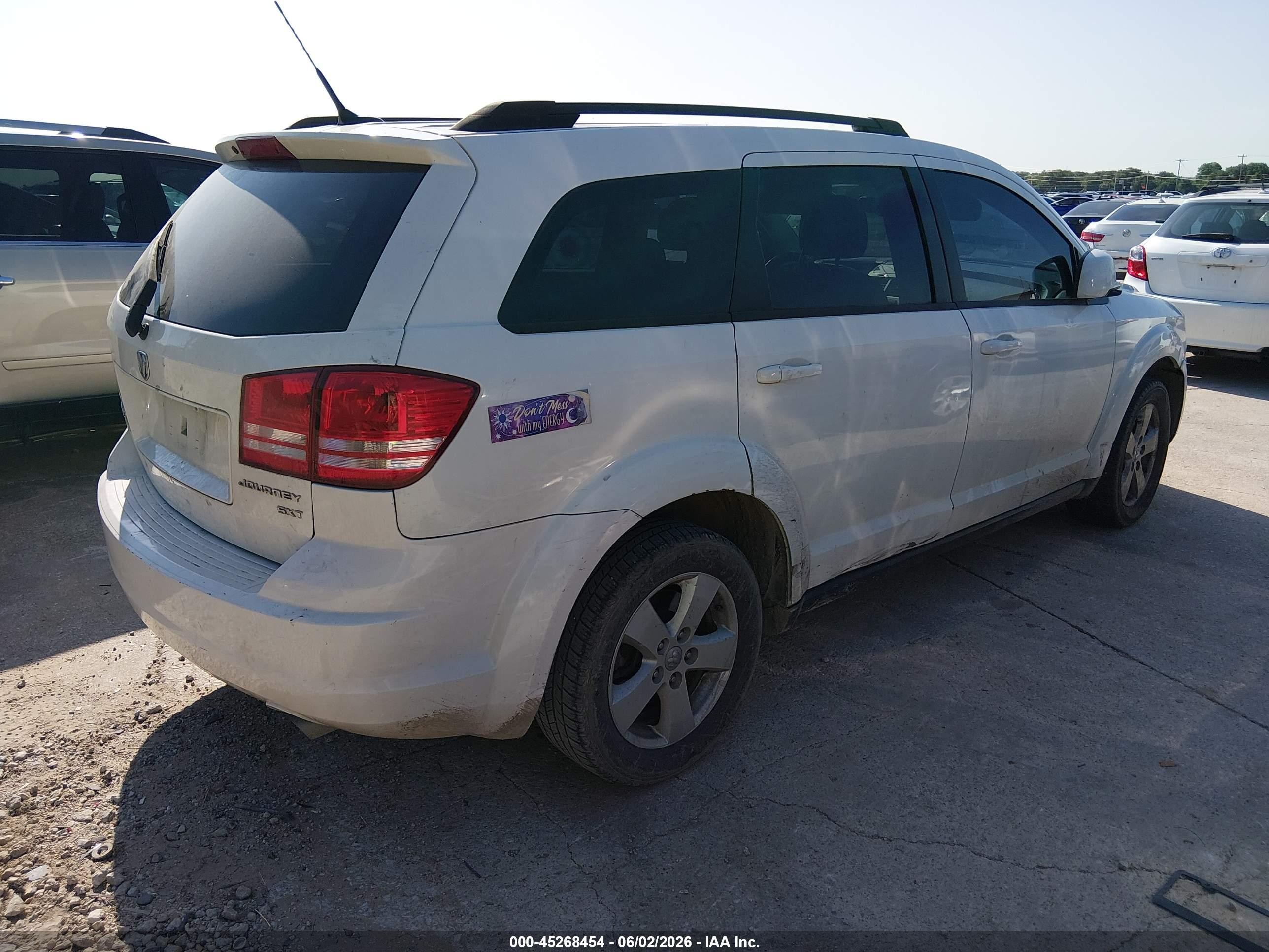 2010 Dodge Journey Sxt White vin: 3D4PG5FV6AT150082