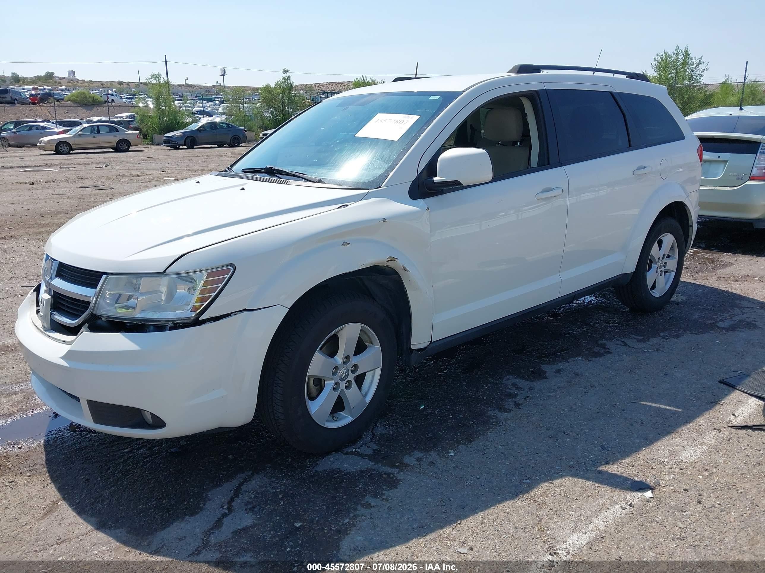 2010 Dodge Journey Sxt White vin: 3D4PG5FV6AT251252