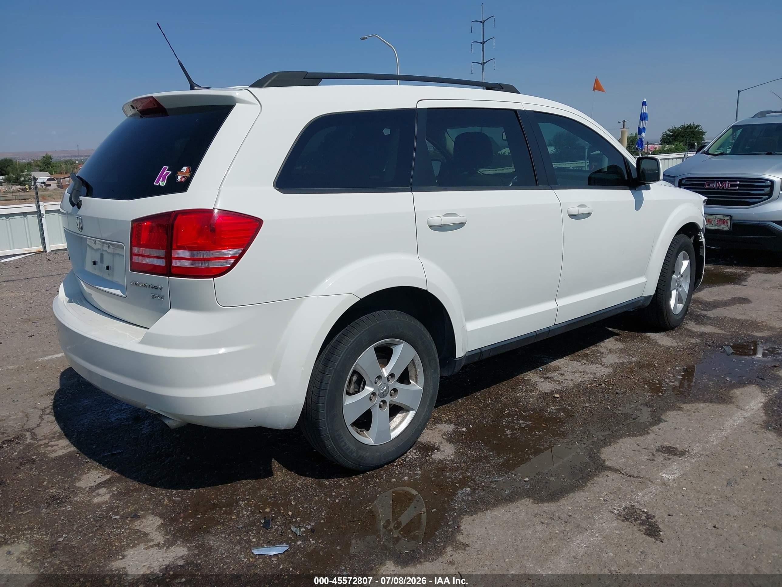 2010 Dodge Journey Sxt White vin: 3D4PG5FV6AT251252
