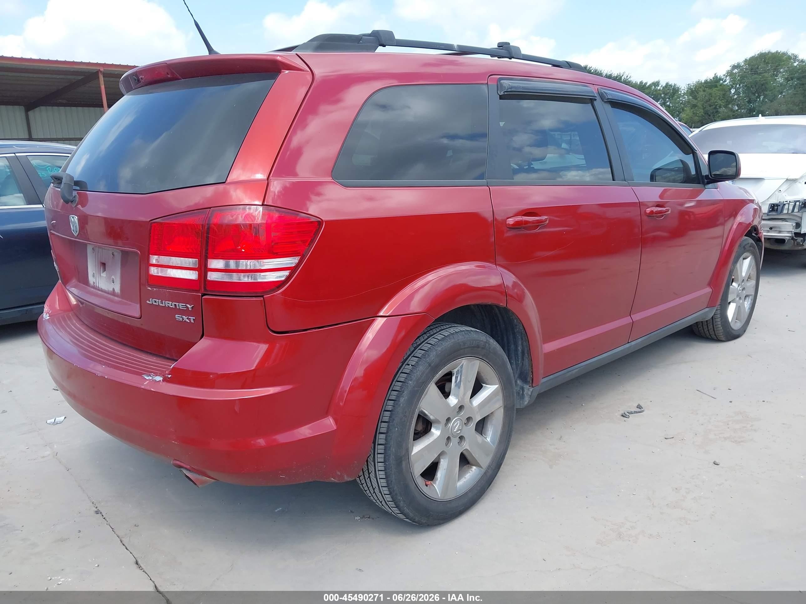 2010 Dodge Journey Sxt Red vin: 3D4PG5FV8AT125121