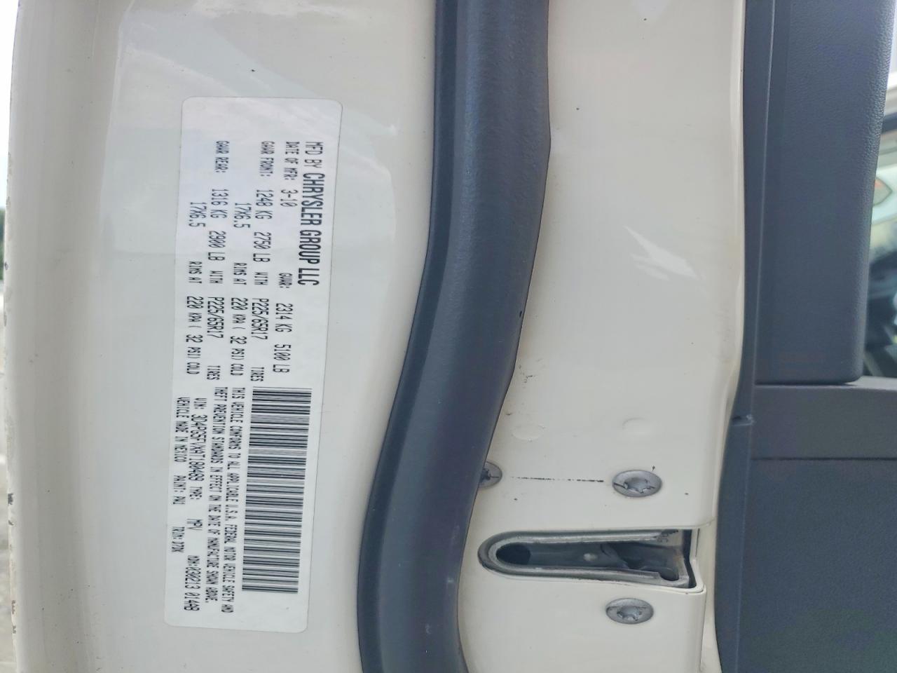 2010 Dodge Journey Sxt White vin: 3D4PG5FVXAT180489