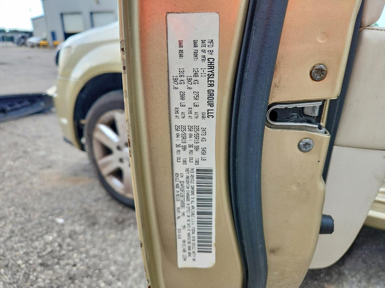 2011 Dodge Journey Lux Золотой vin: 3D4PG9FG3BT509981