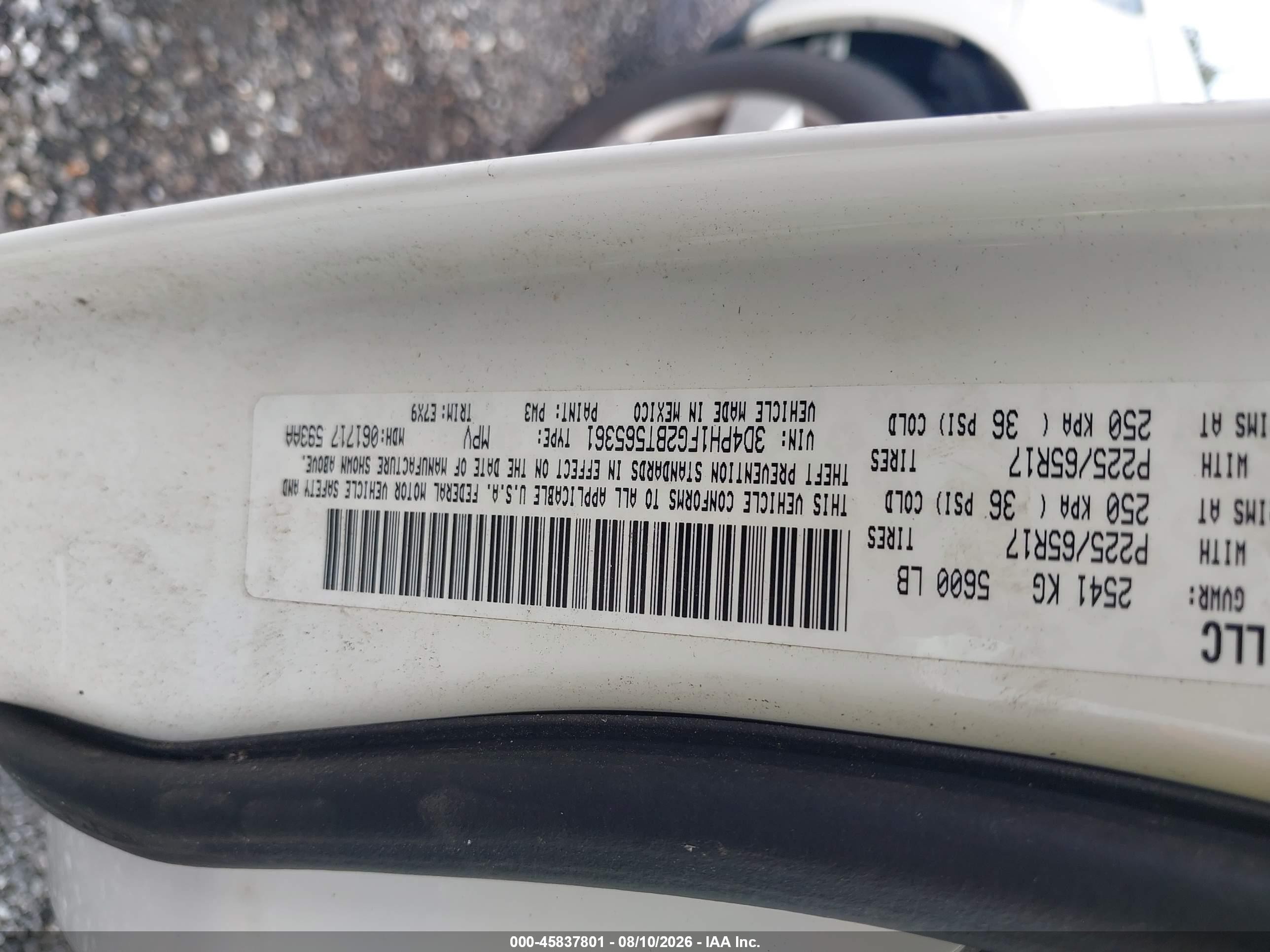 2011 Dodge Journey Mainstreet White vin: 3D4PH1FG2BT565361