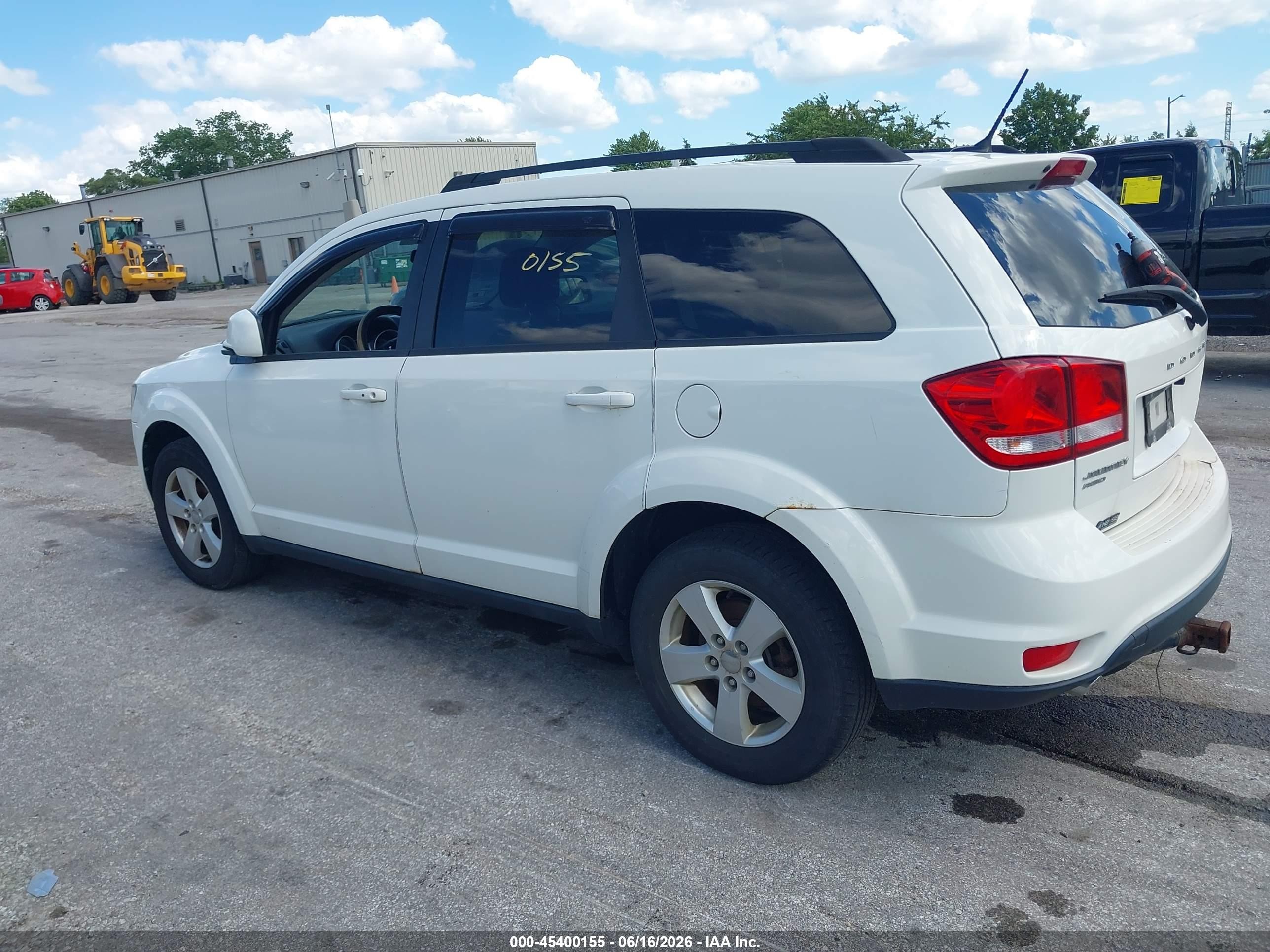 2011 Dodge Journey Mainstreet White vin: 3D4PH1FG9BT542823