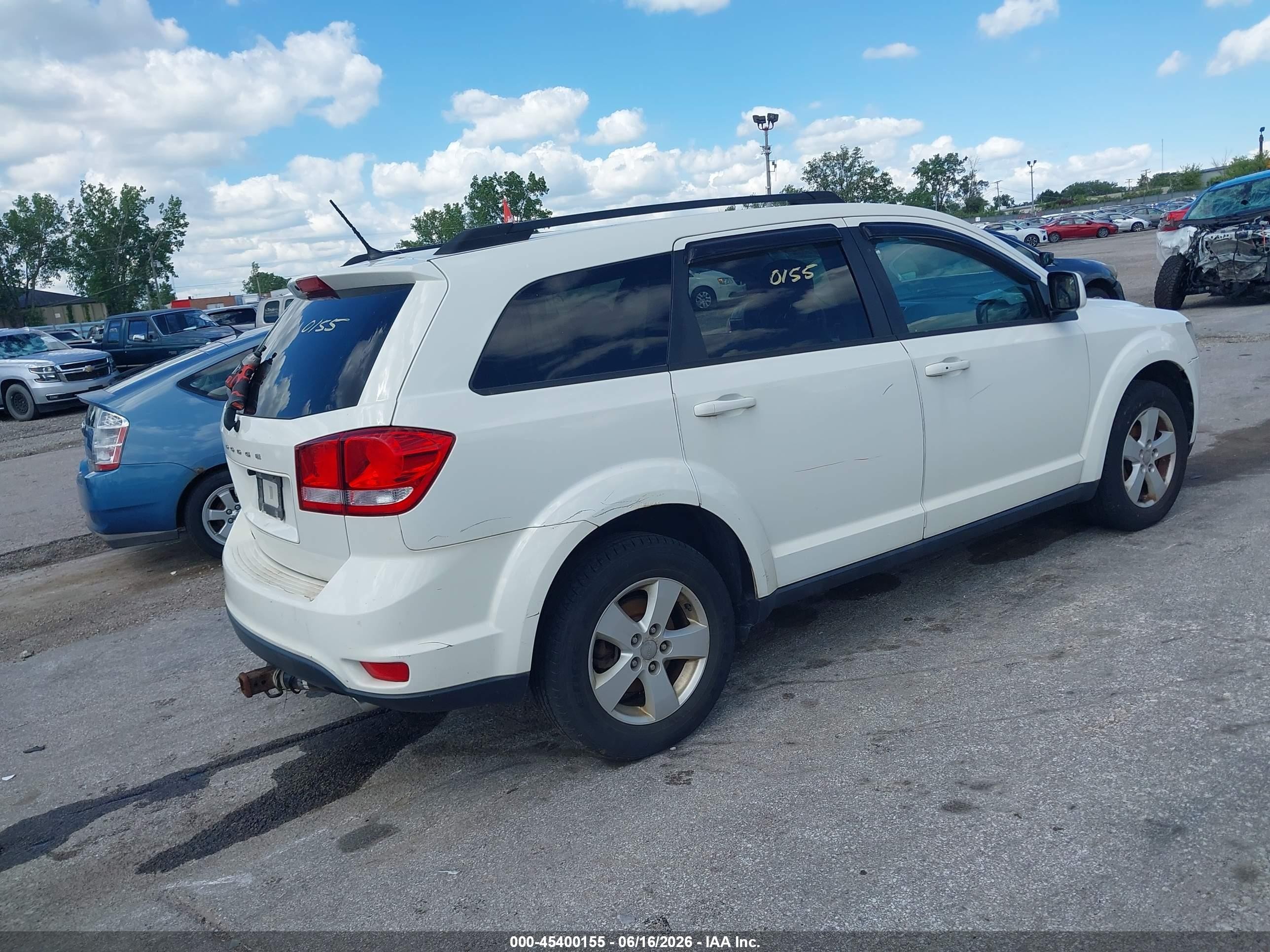 2011 Dodge Journey Mainstreet White vin: 3D4PH1FG9BT542823