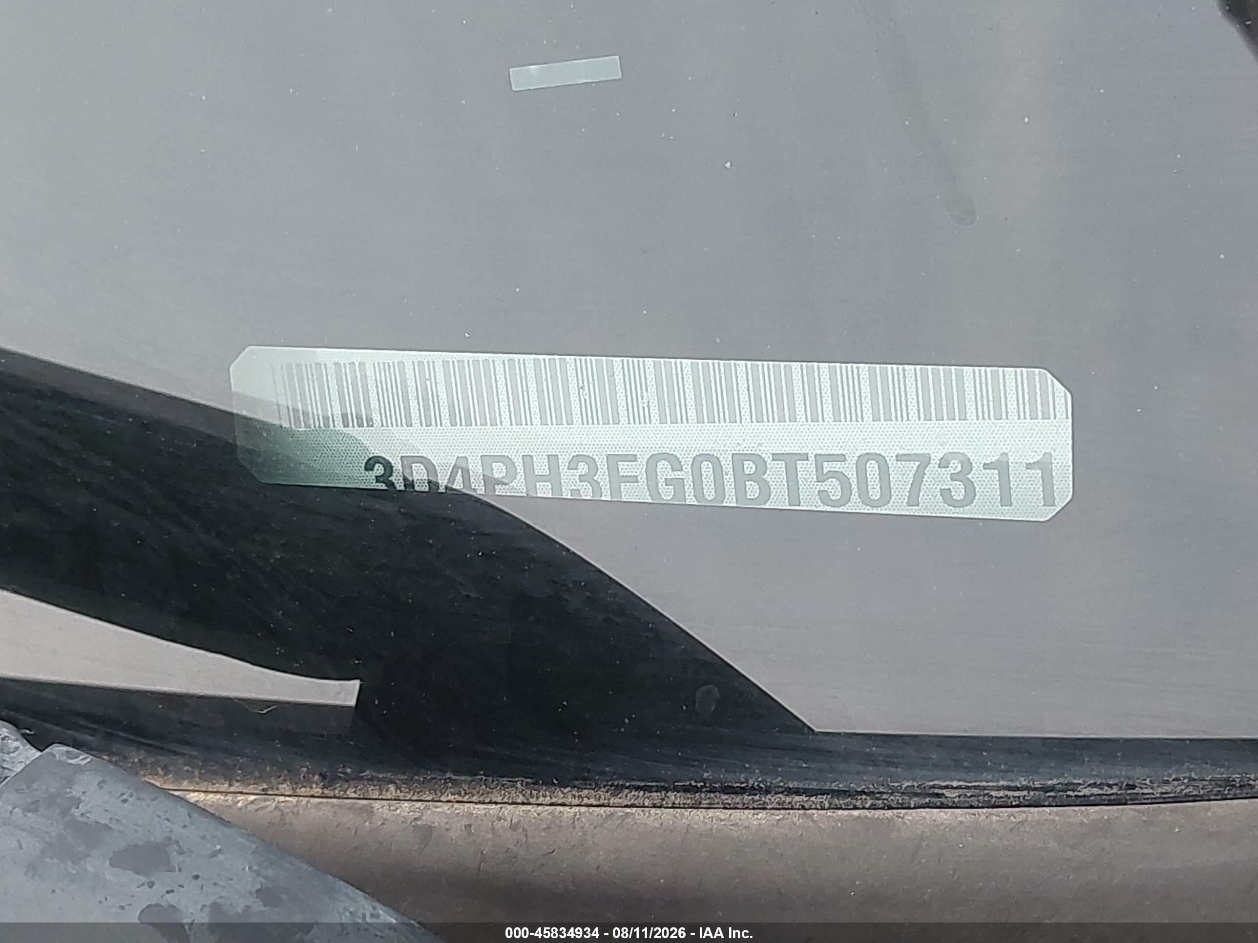 2011 Dodge Journey Crew Black vin: 3D4PH3FG0BT507311