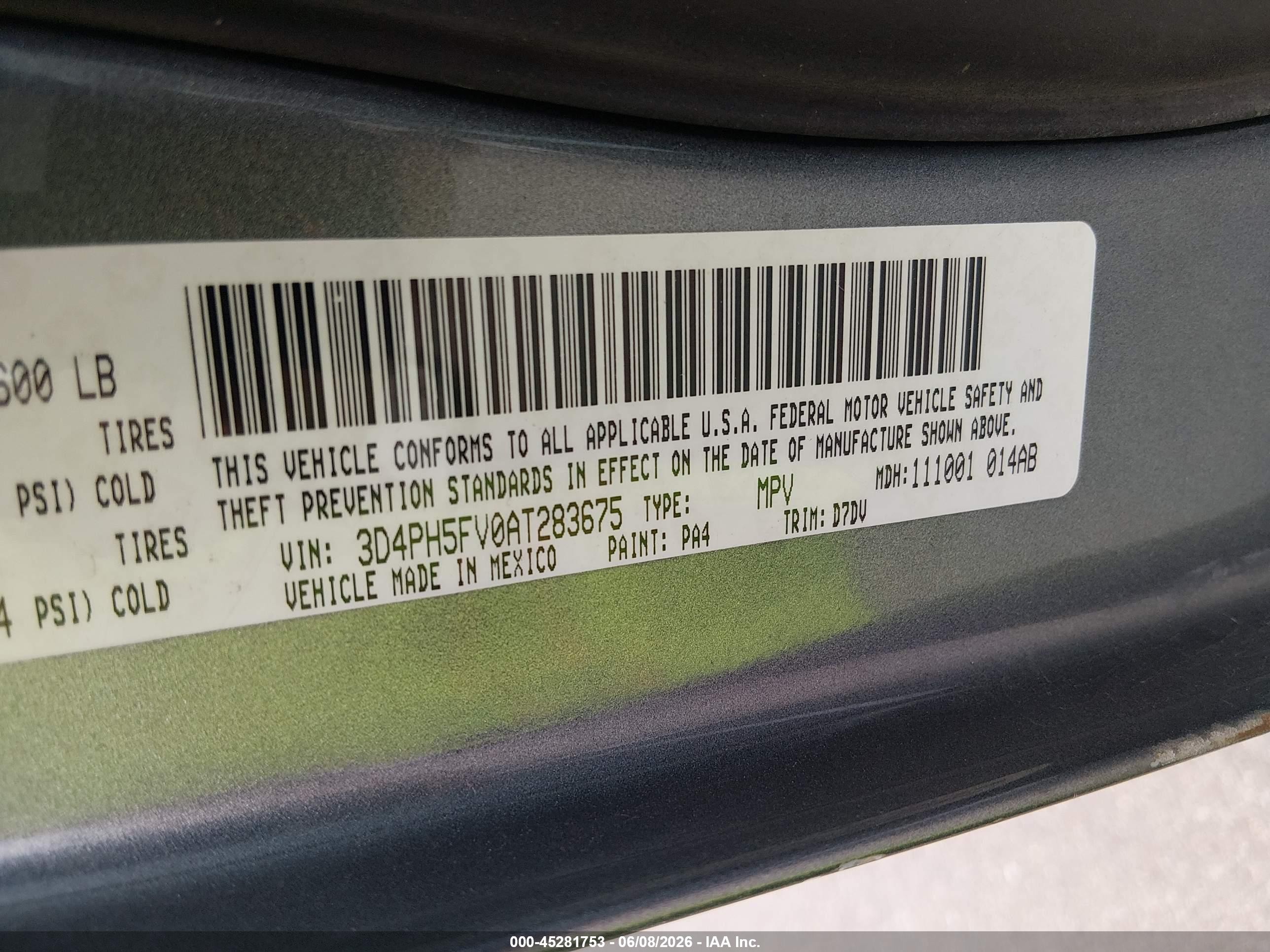 2010 Dodge Journey Sxt Синий vin: 3D4PH5FV0AT283675