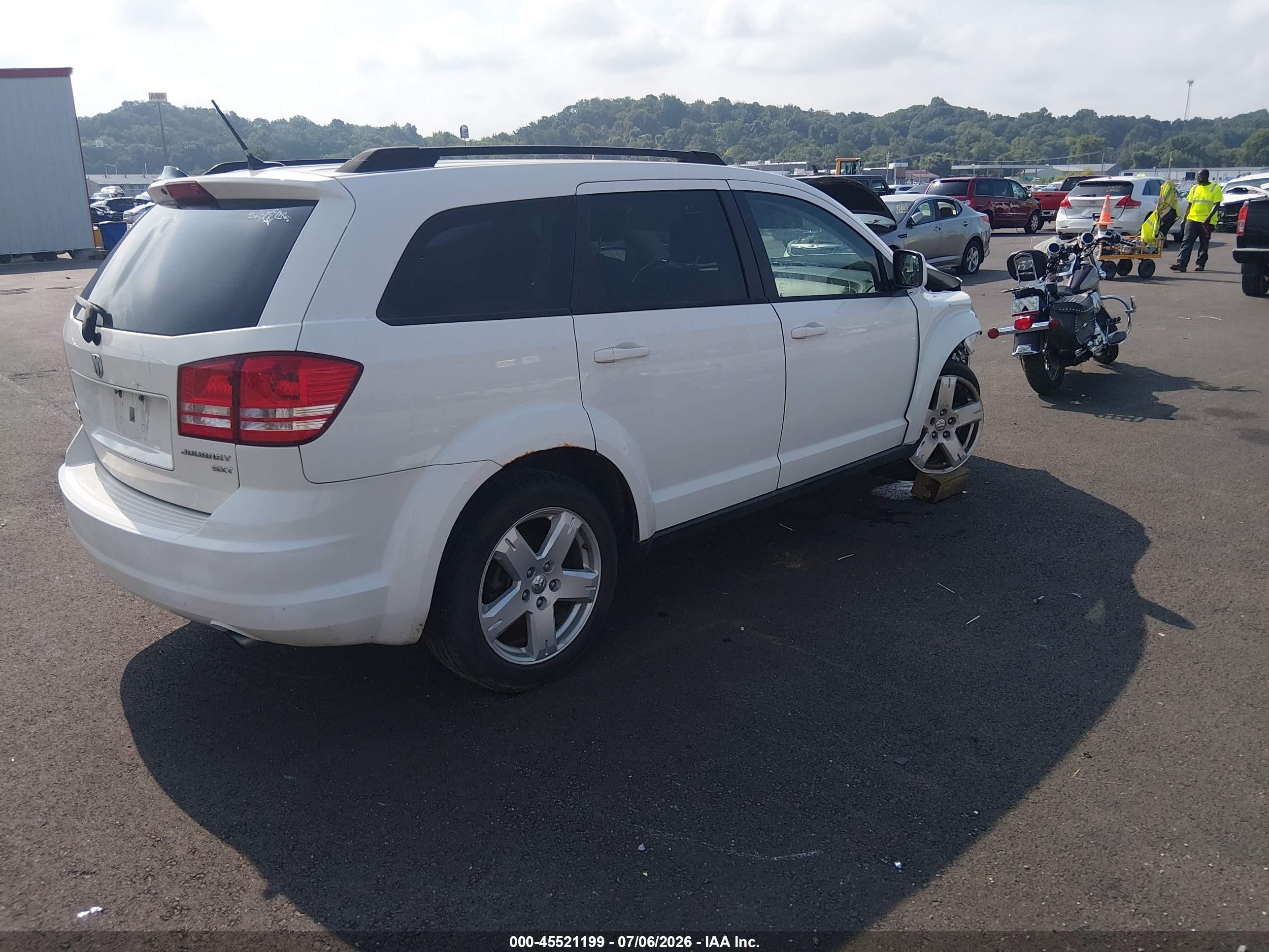 2010 Dodge Journey Sxt White vin: 3D4PH5FV7AT106962
