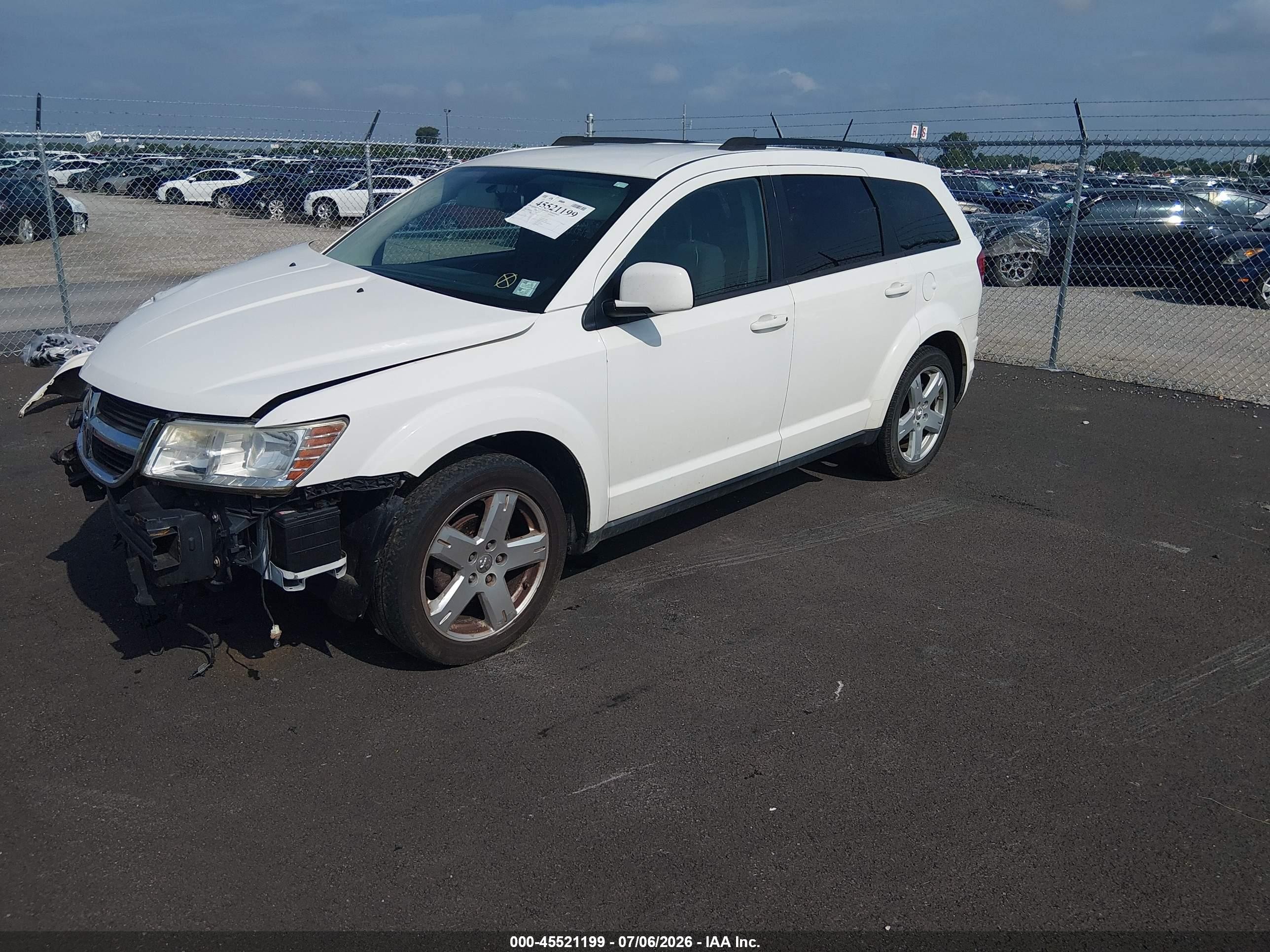 2010 Dodge Journey Sxt White vin: 3D4PH5FV7AT106962