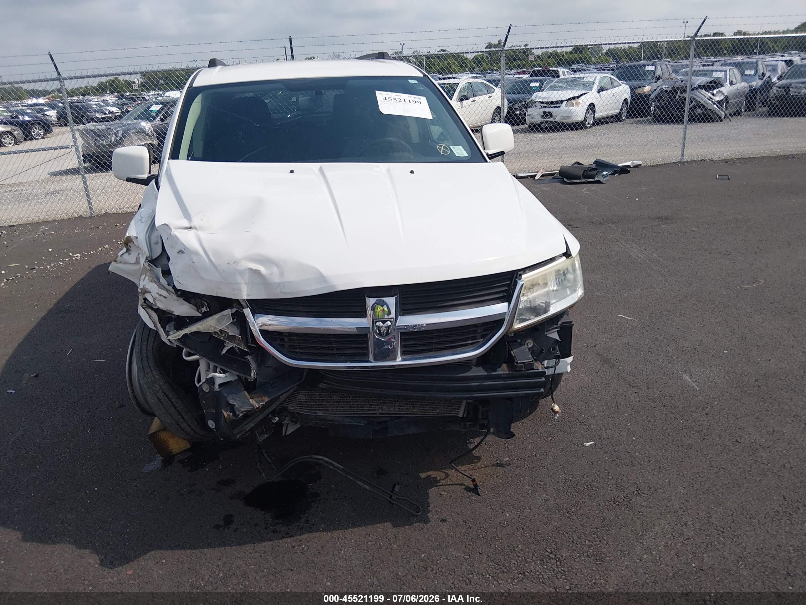 2010 Dodge Journey Sxt White vin: 3D4PH5FV7AT106962