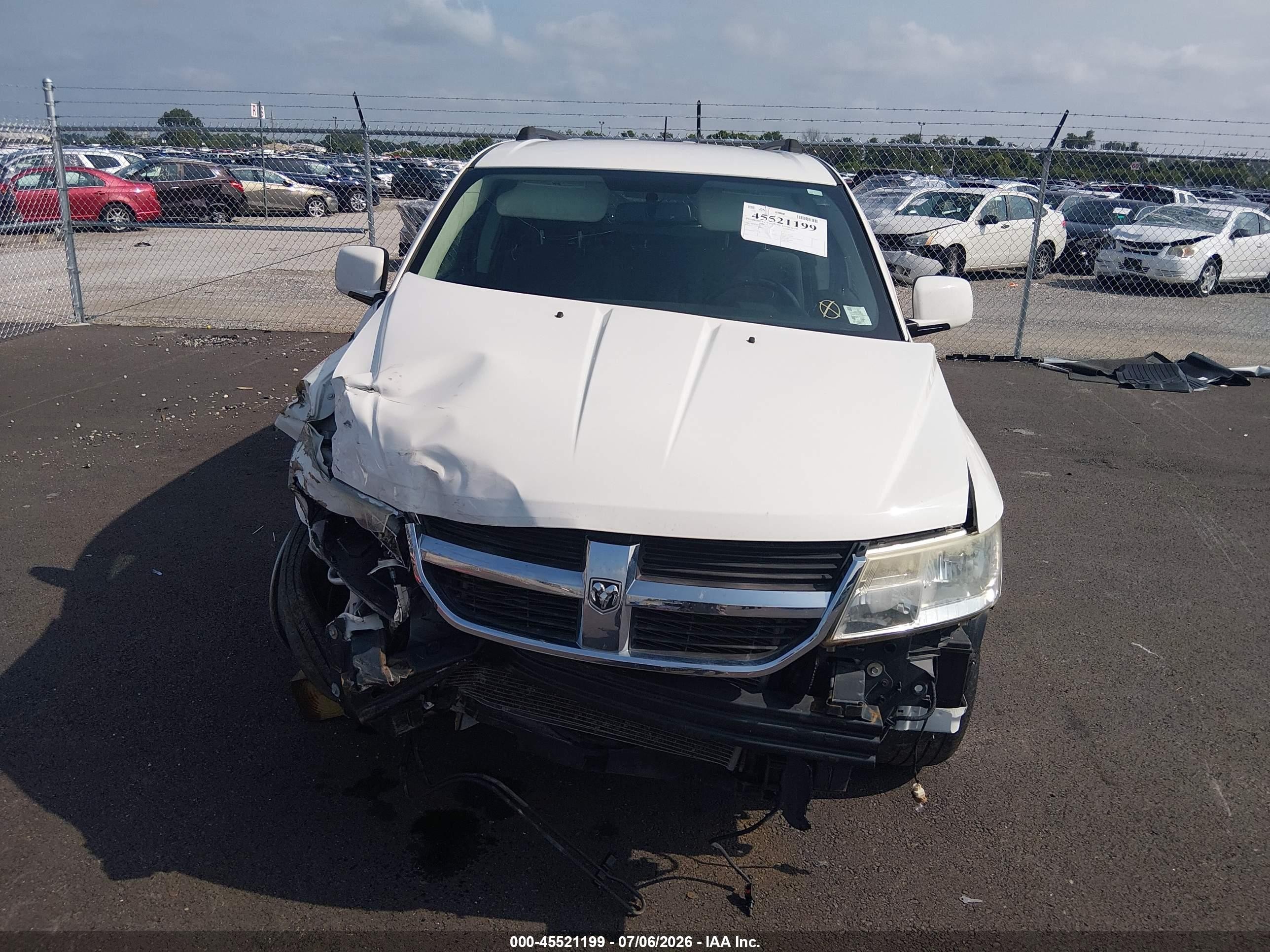 2010 Dodge Journey Sxt White vin: 3D4PH5FV7AT106962