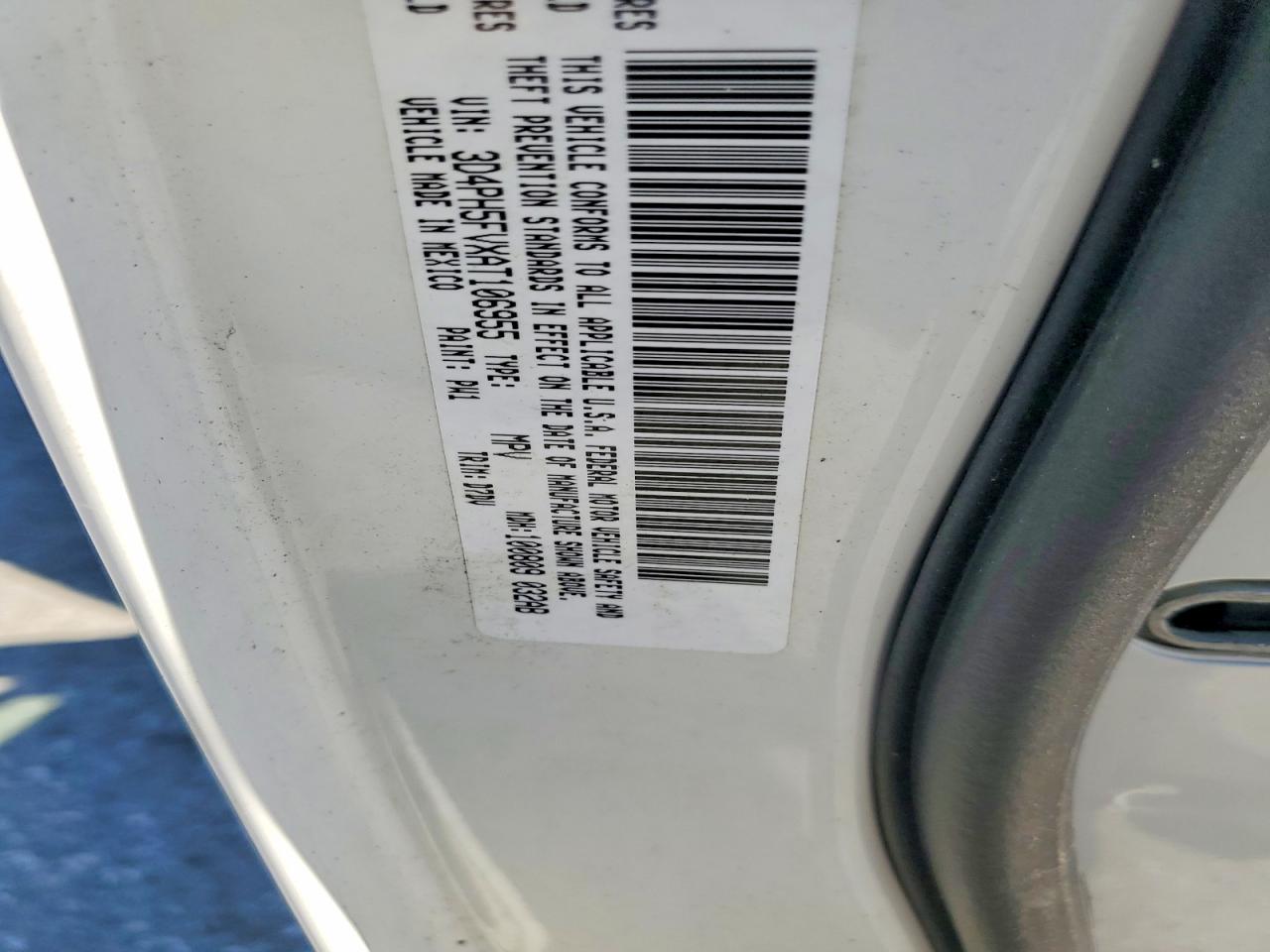 2010 Dodge Journey Sxt White vin: 3D4PH5FVXAT106955