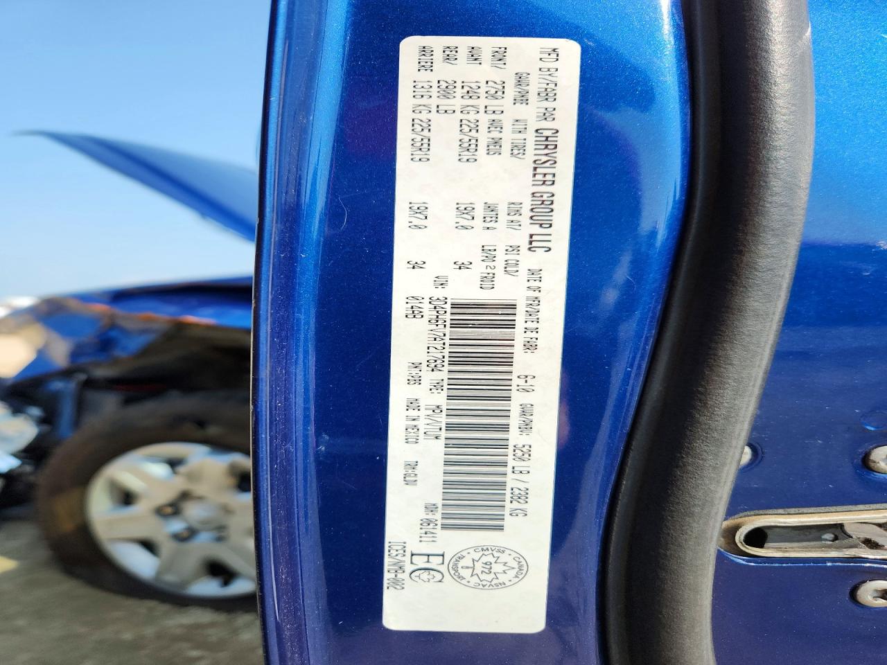 2010 Dodge Journey R/t Blue vin: 3D4PH6FV7AT217694