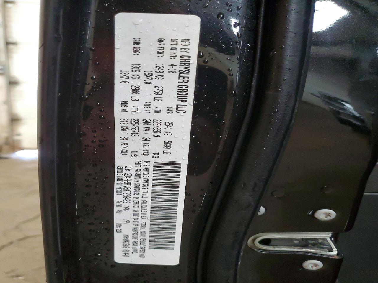 2010 Dodge Journey R/t Black vin: 3D4PH9FV6AT206428