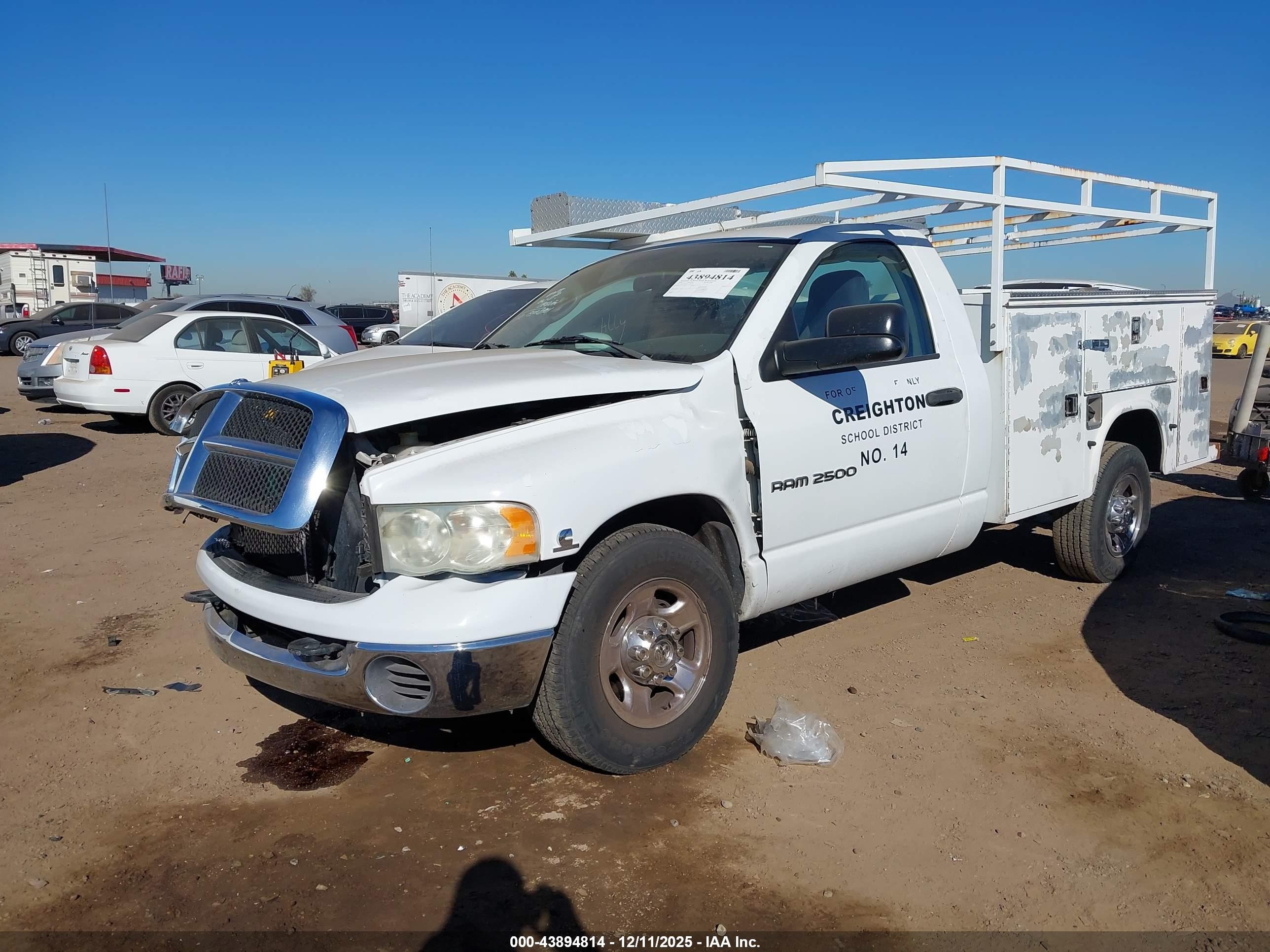 2005 Dodge Ram 2500 St/slt White vin: 3D6WR26C15G856921