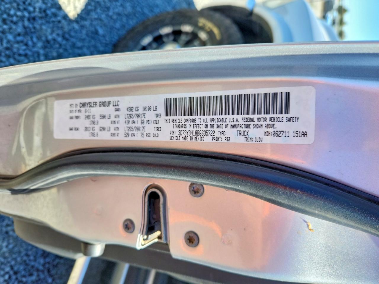 2011 Dodge Ram 3500 Silver vin: 3D73Y3HL8BG635722