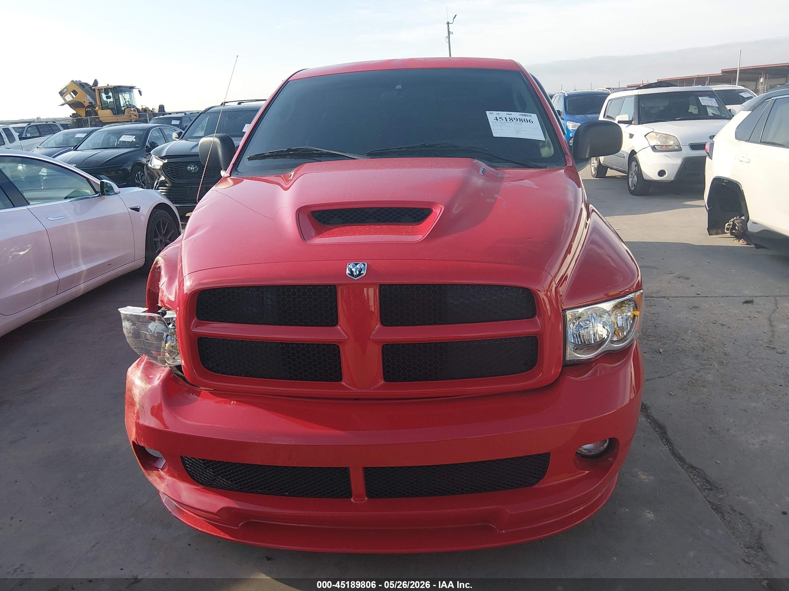2004 Dodge Ram 1500 Srt-10 Red vin: 3D7HA16H04G235282