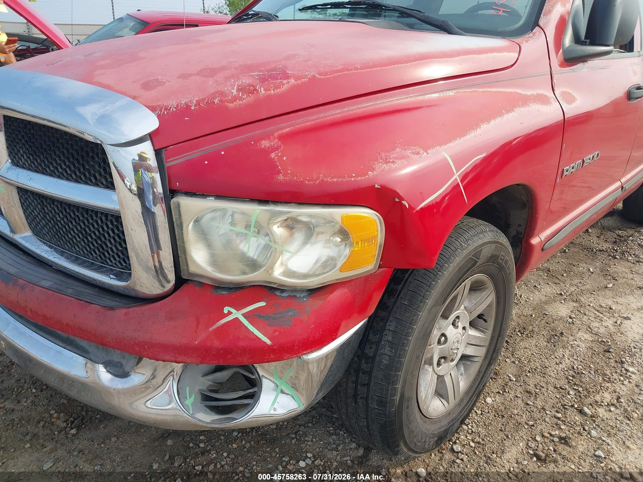 2002 Dodge Ram 1500 St Красный vin: 3D7HA18N02G209751