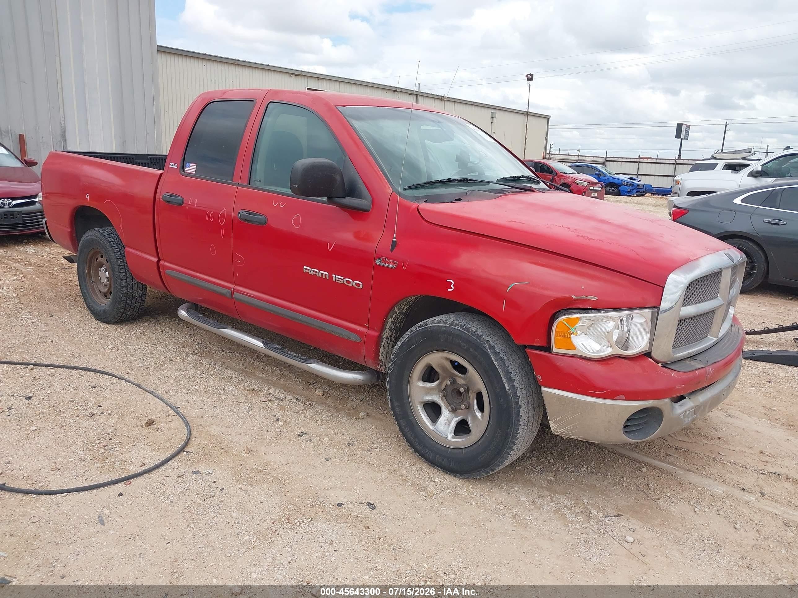 2002 Dodge Ram 1500 St Красный vin: 3D7HA18N22G180219