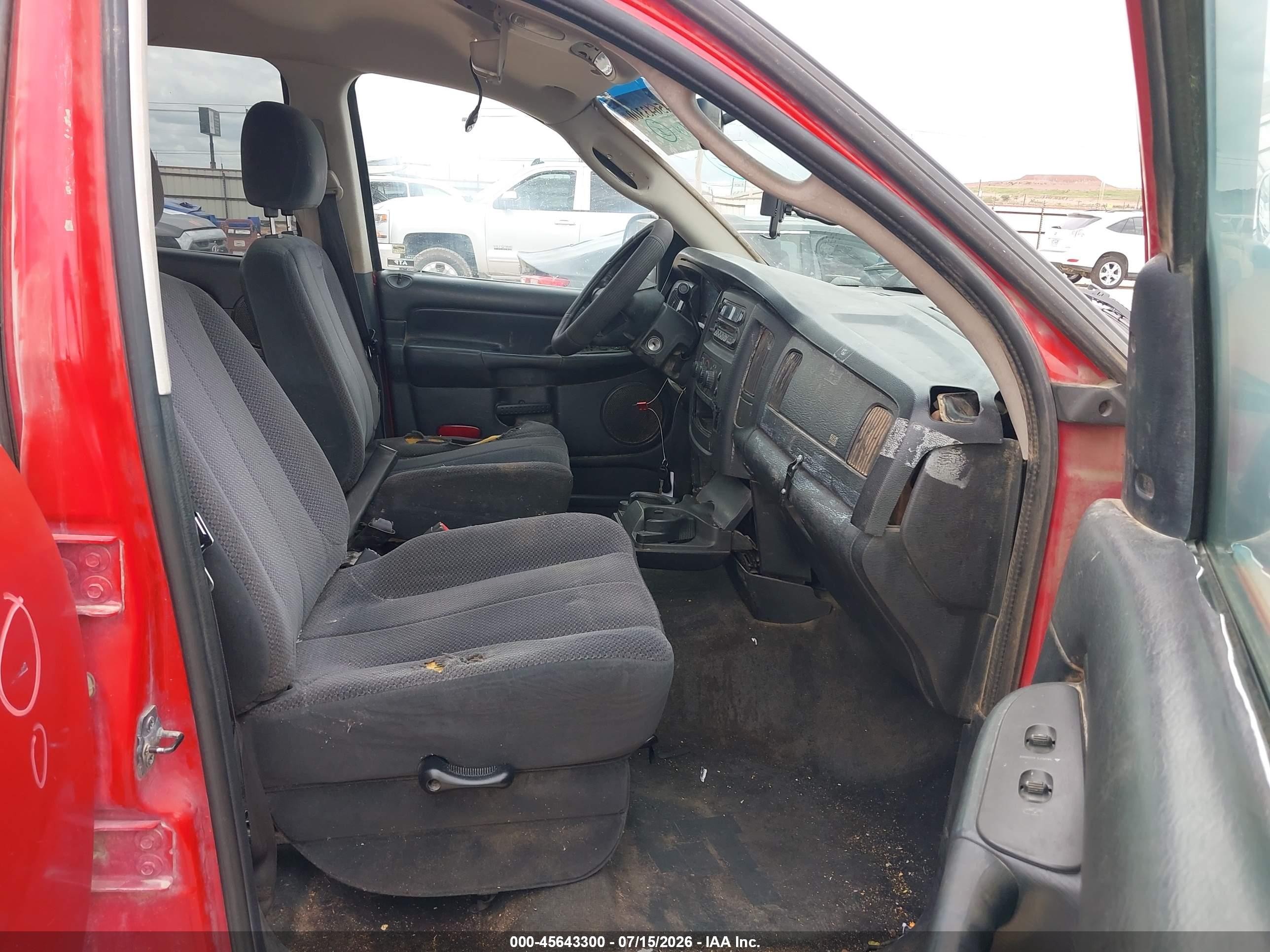 2002 Dodge Ram 1500 St Red vin: 3D7HA18N22G180219