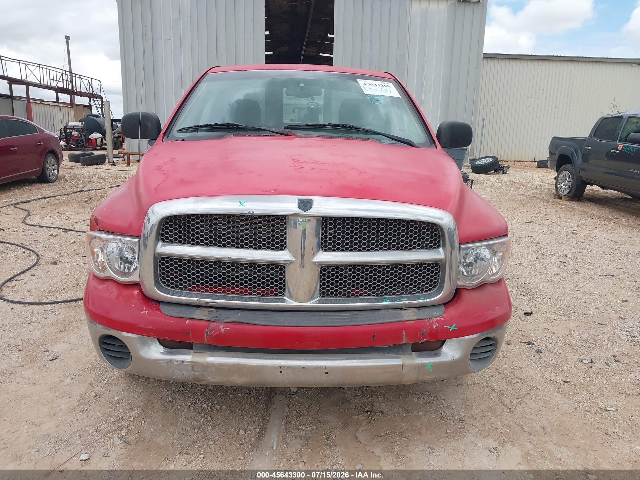 2002 Dodge Ram 1500 St Red vin: 3D7HA18N22G180219