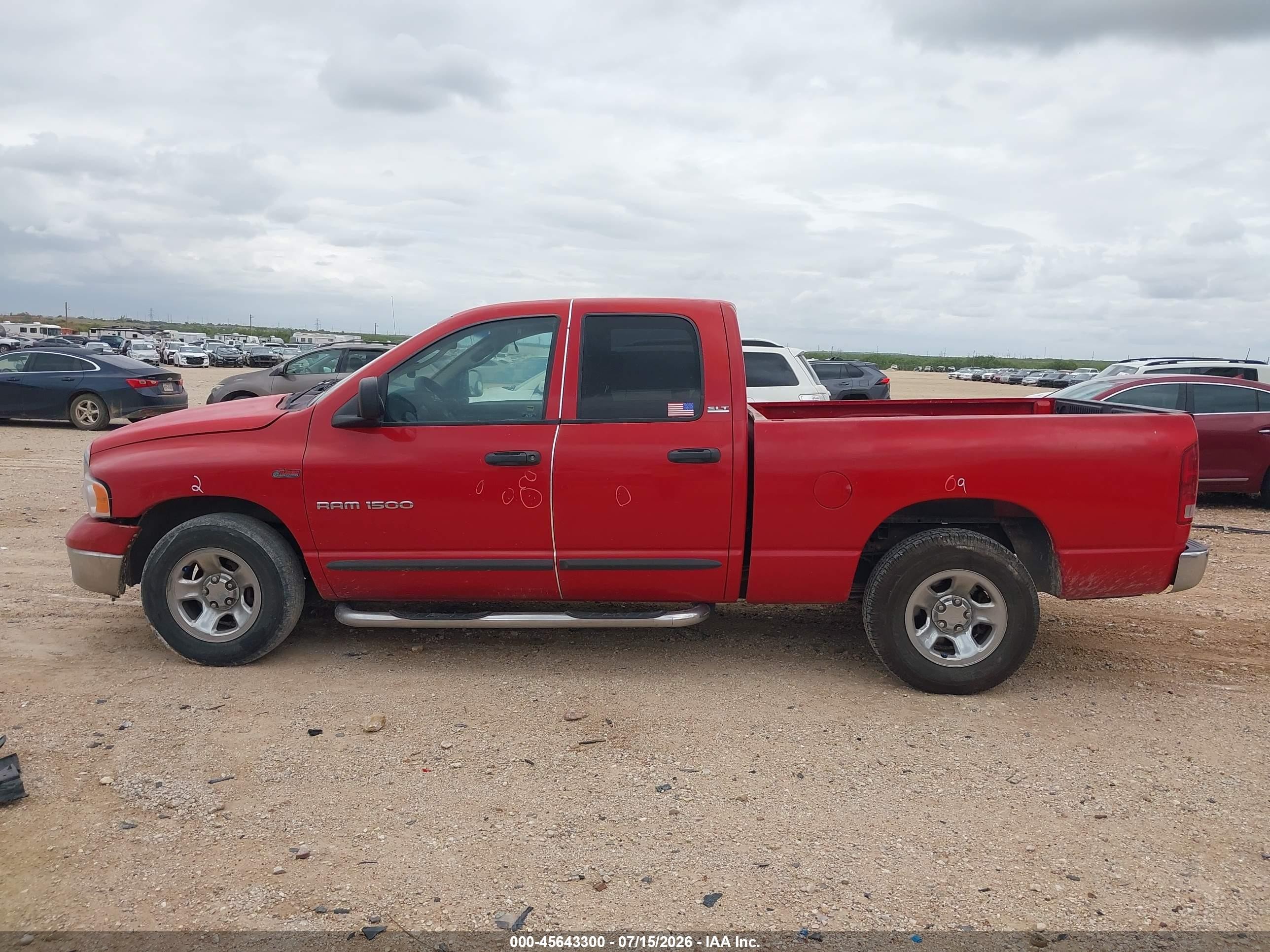 2002 Dodge Ram 1500 St Red vin: 3D7HA18N22G180219