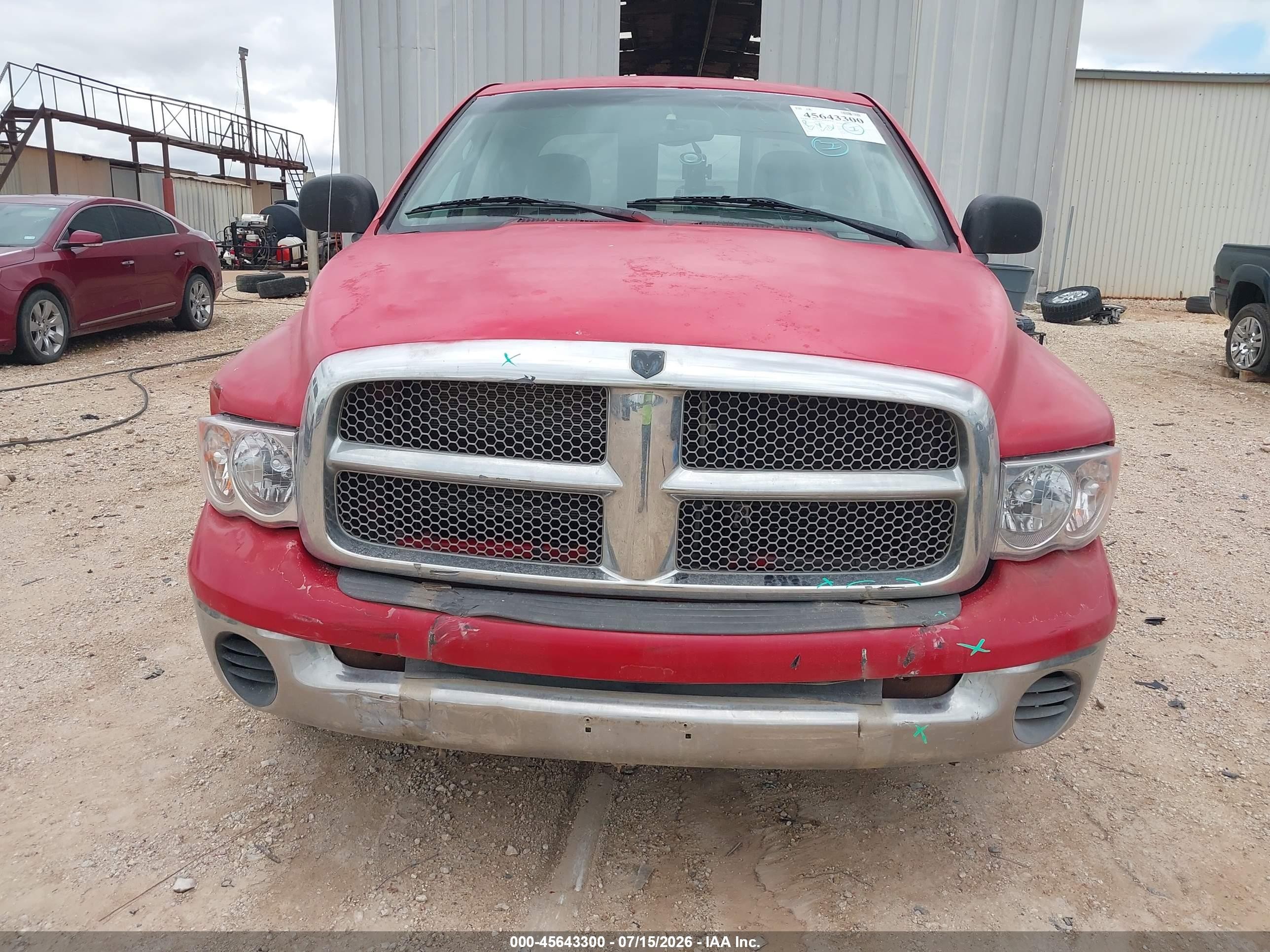 2002 Dodge Ram 1500 St Red vin: 3D7HA18N22G180219