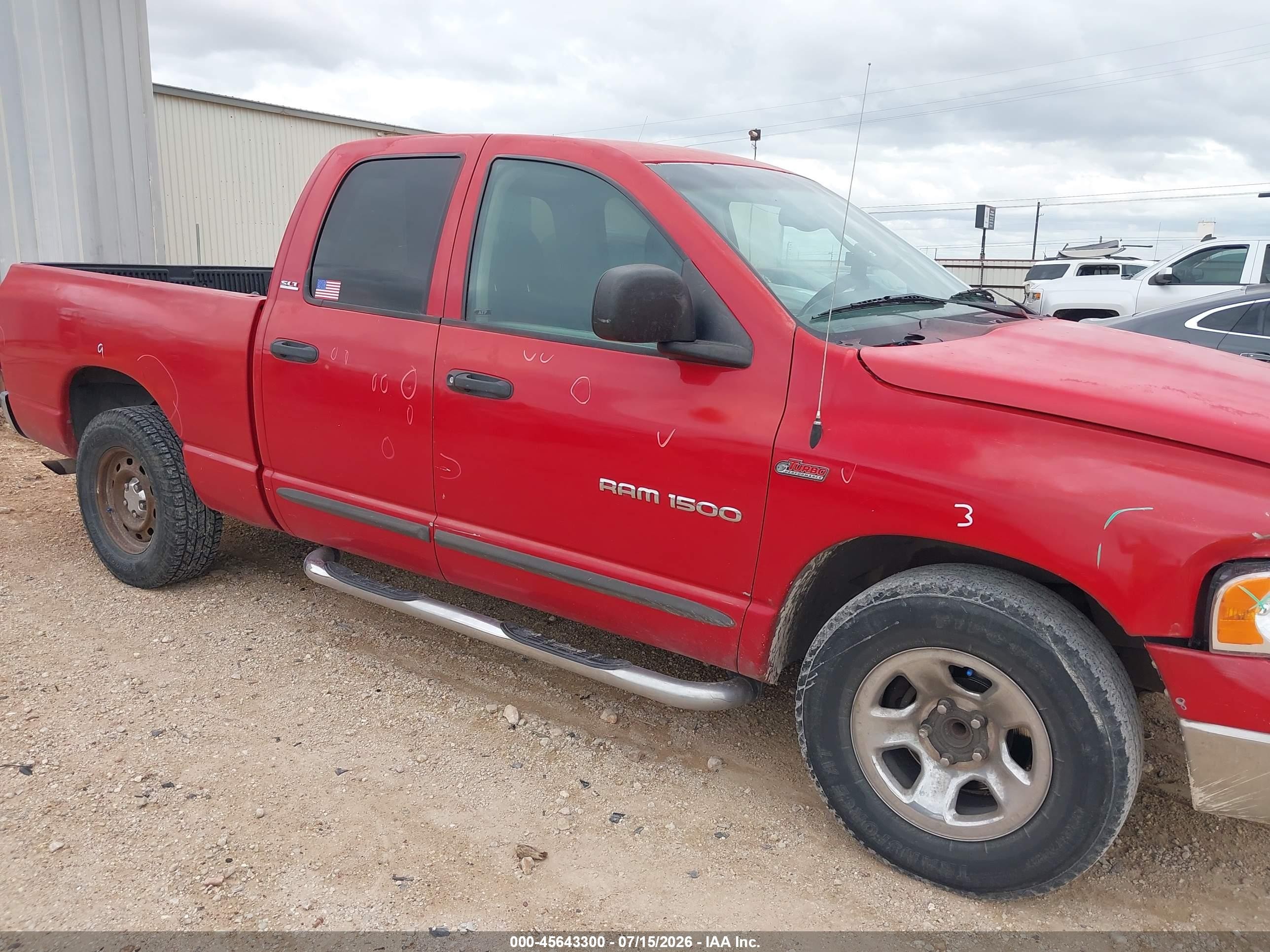2002 Dodge Ram 1500 St Red vin: 3D7HA18N22G180219