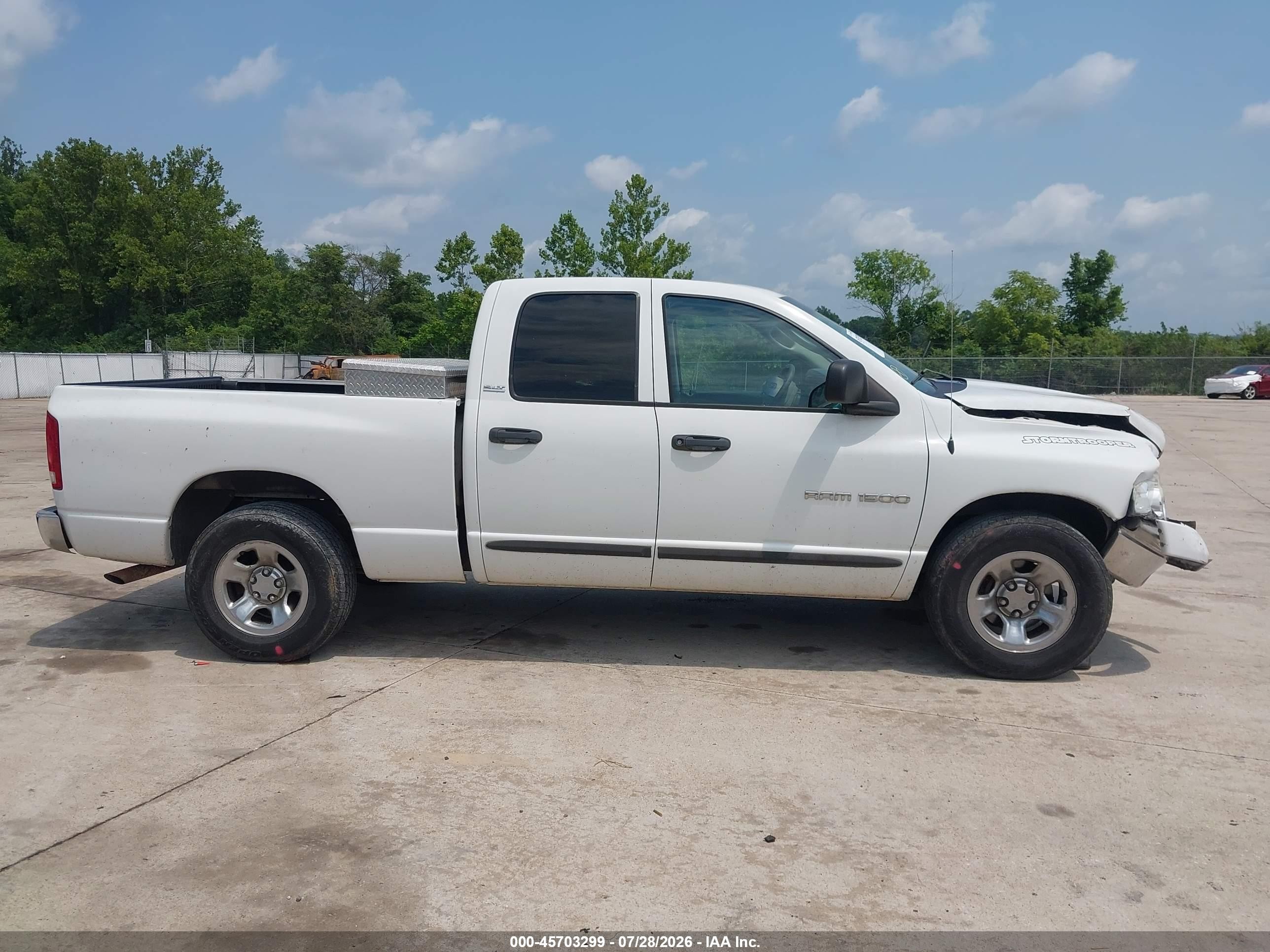 2002 Dodge Ram 1500 St White vin: 3D7HA18N32G174140