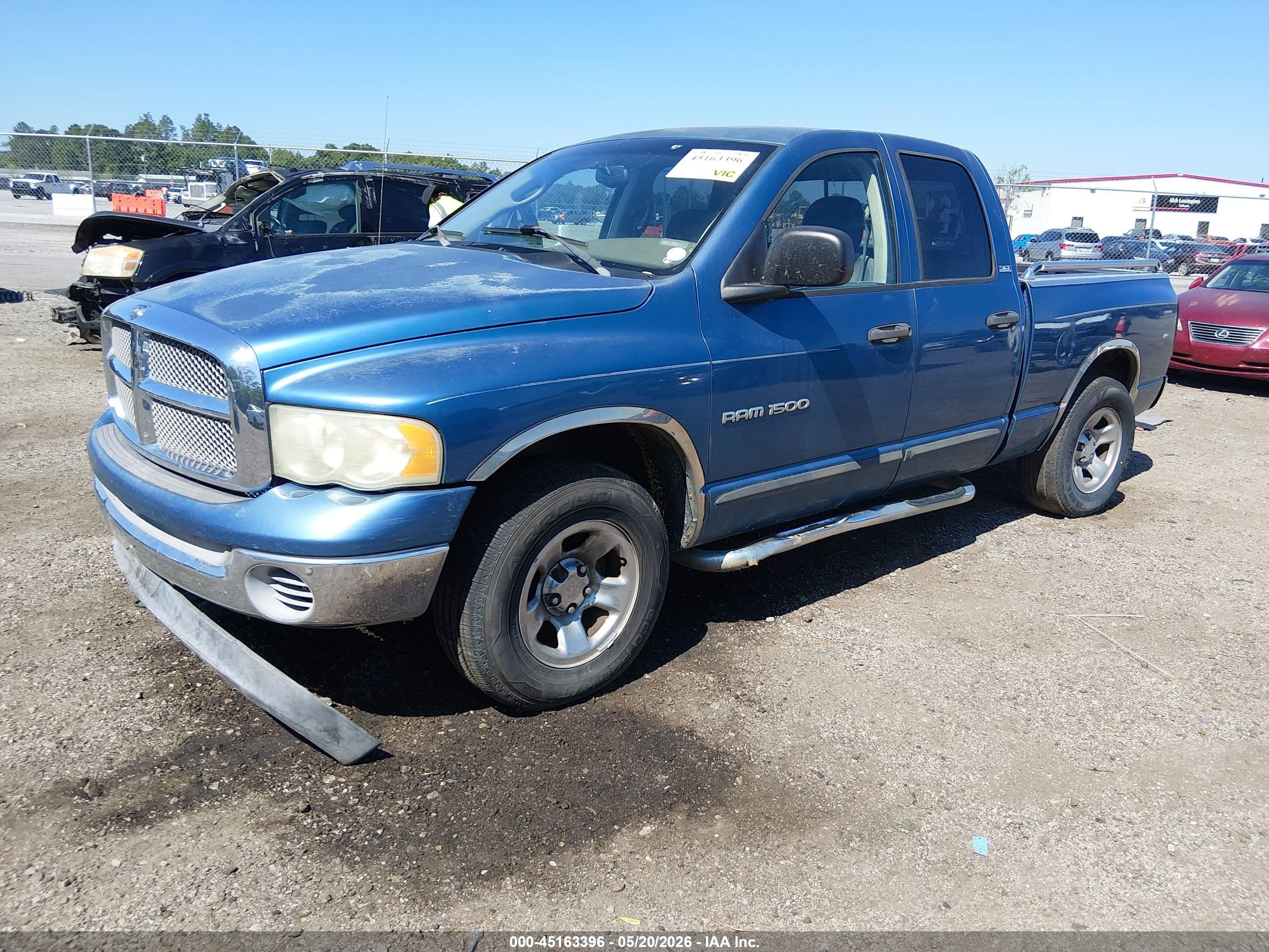 2002 Dodge Ram 1500 St Light Blue vin: 3D7HA18N32G204608