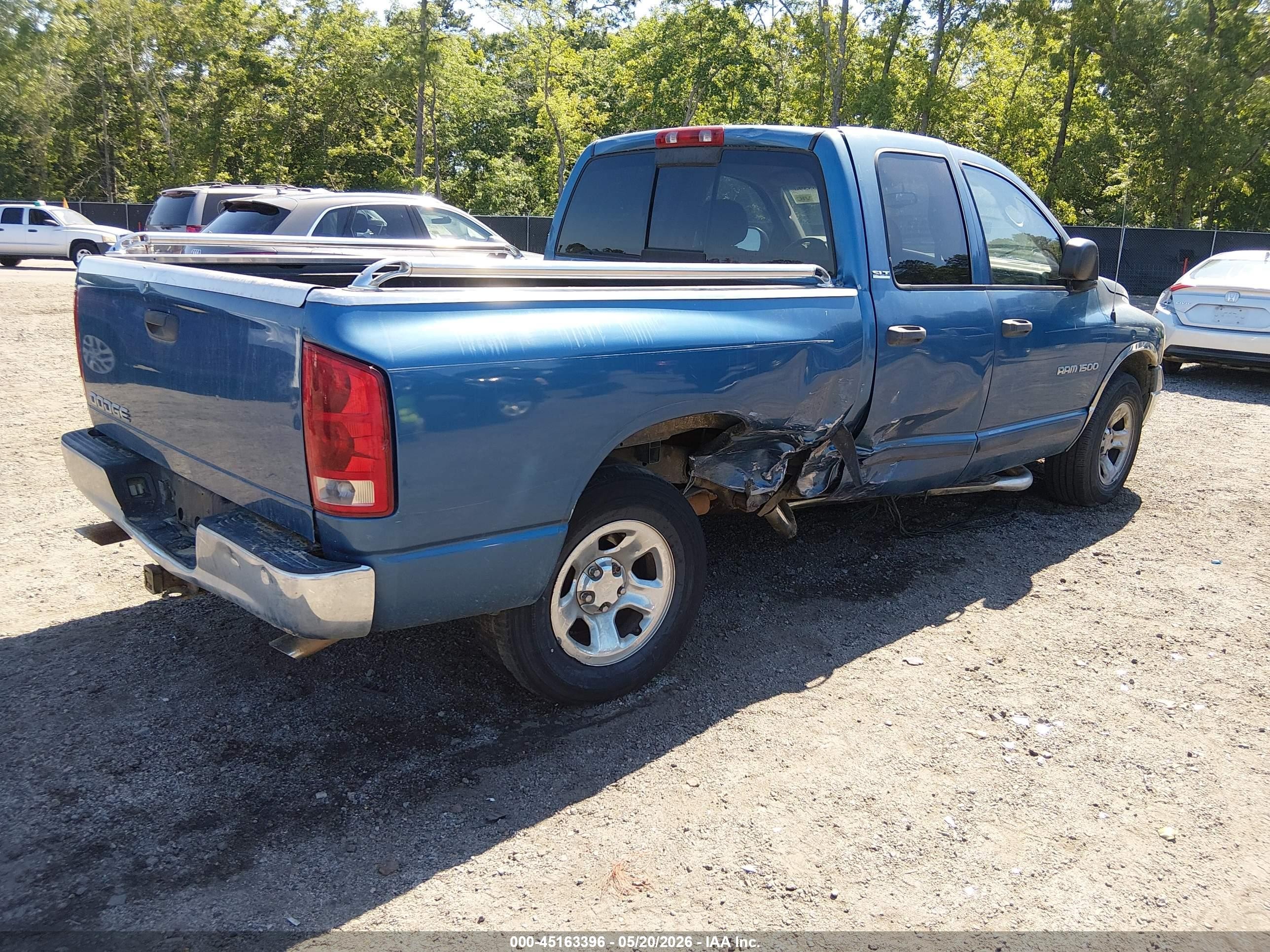 2002 Dodge Ram 1500 St Light Blue vin: 3D7HA18N32G204608