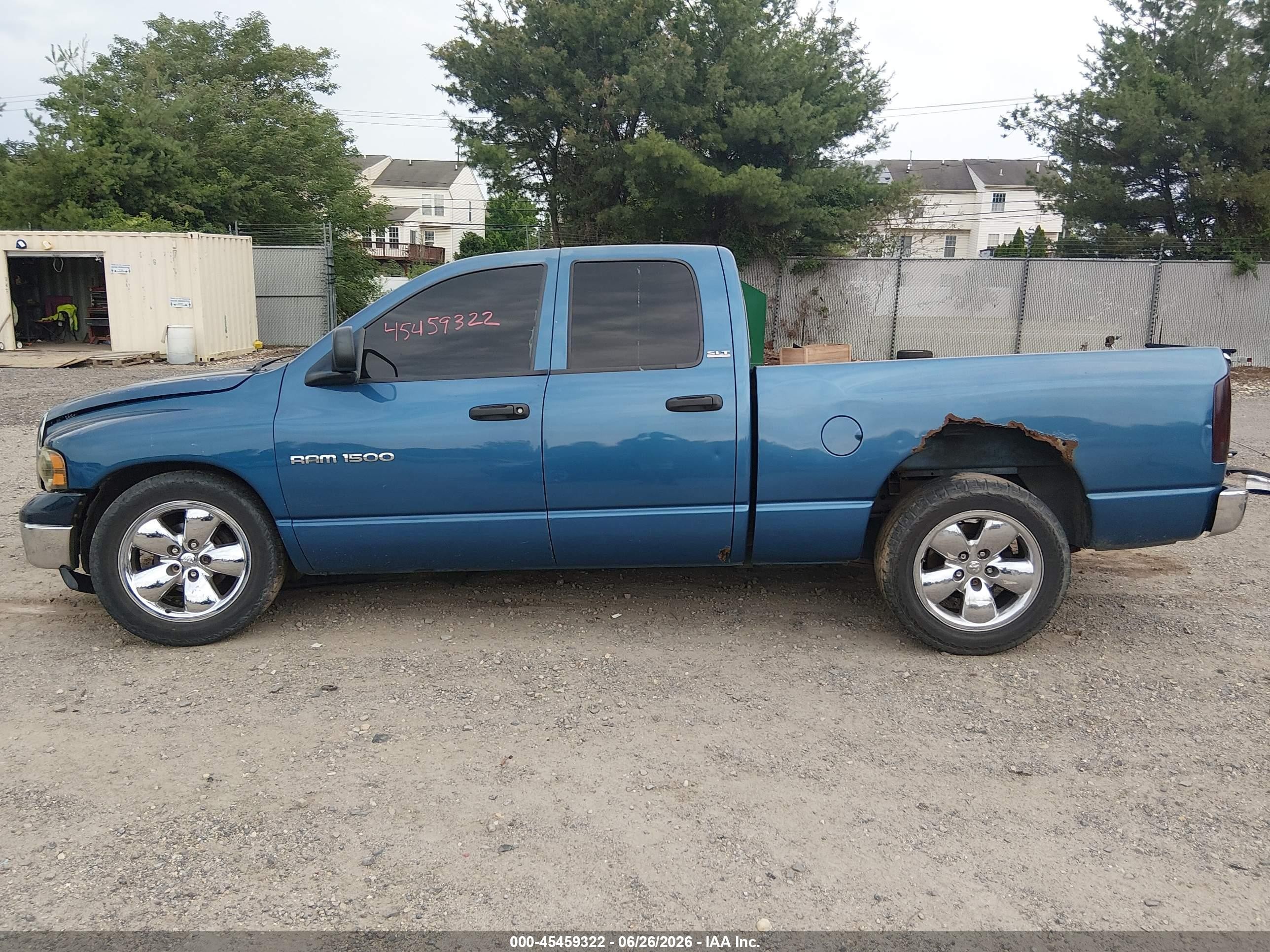2002 Dodge Ram 1500 St Light Blue vin: 3D7HA18N52G128616