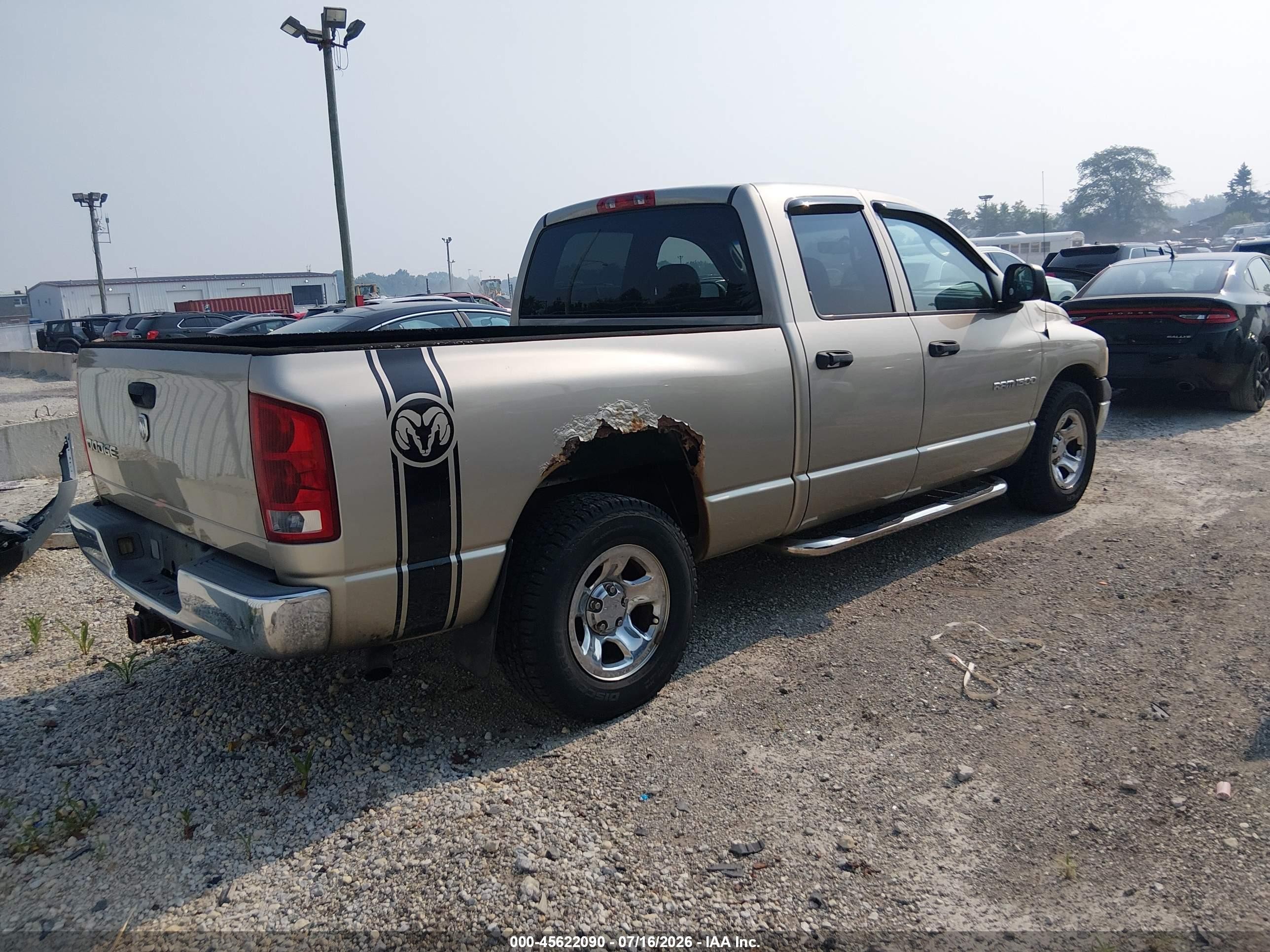 2002 Dodge Ram 1500 St Gold vin: 3D7HA18NX2G188942