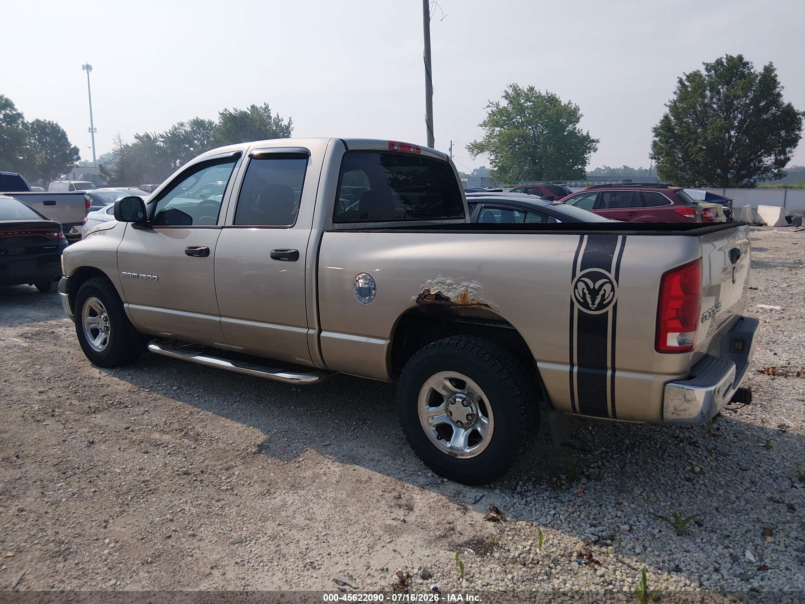 2002 Dodge Ram 1500 St Gold vin: 3D7HA18NX2G188942