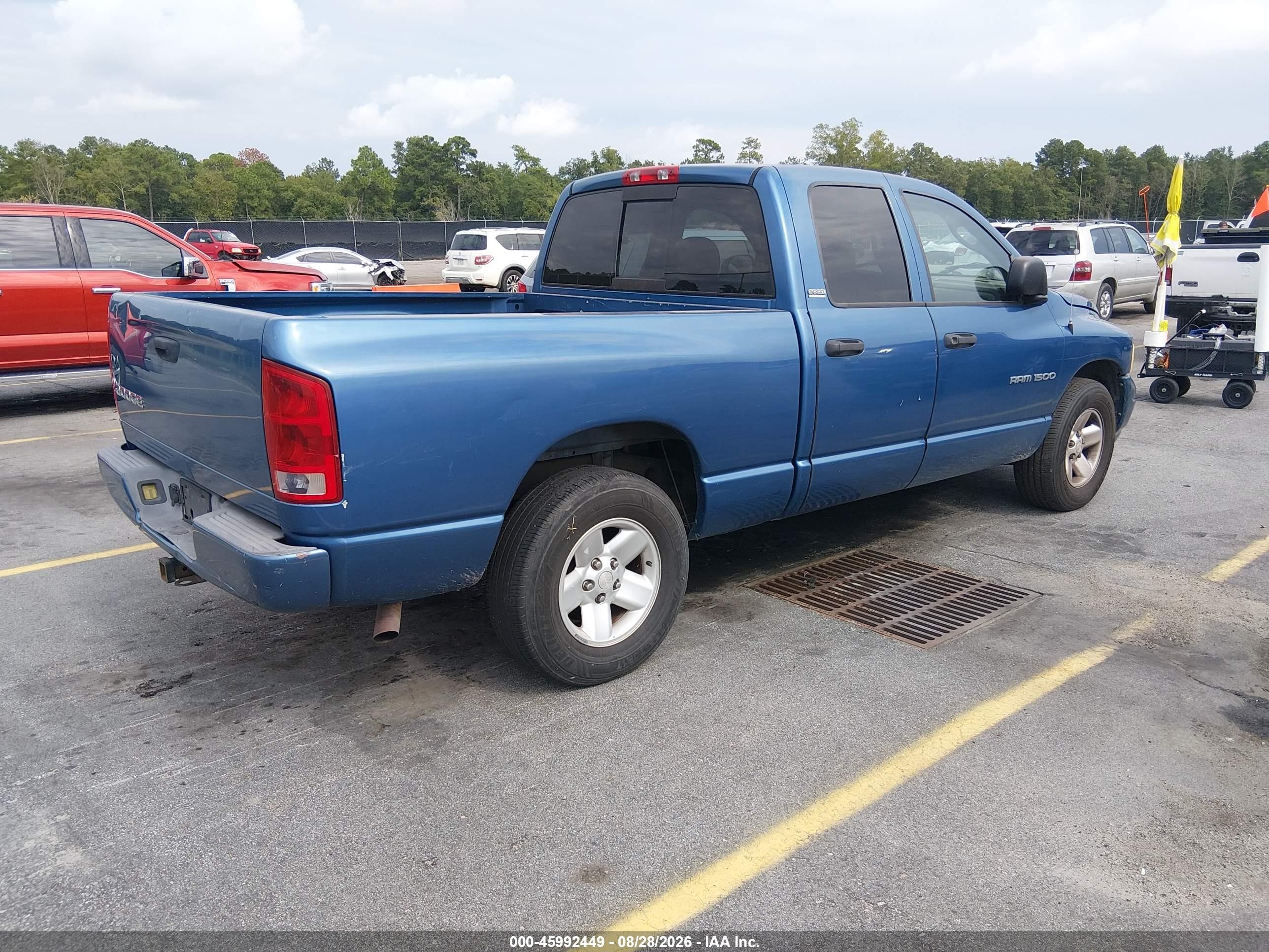 2002 Dodge Ram 1500 St Синий vin: 3D7HA18Z72G204694