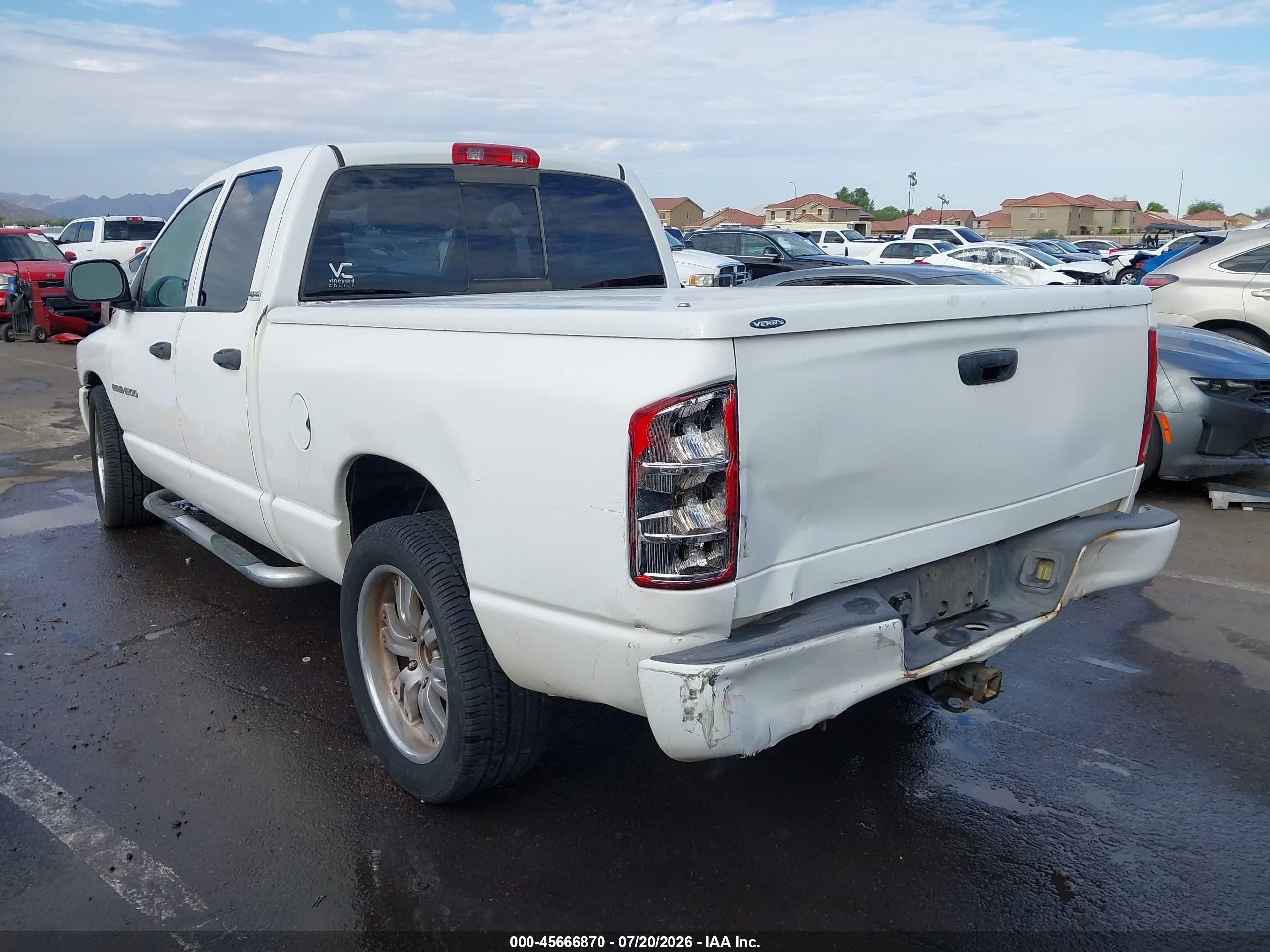 2002 Dodge Ram 1500 St White vin: 3D7HA18ZX2G149626