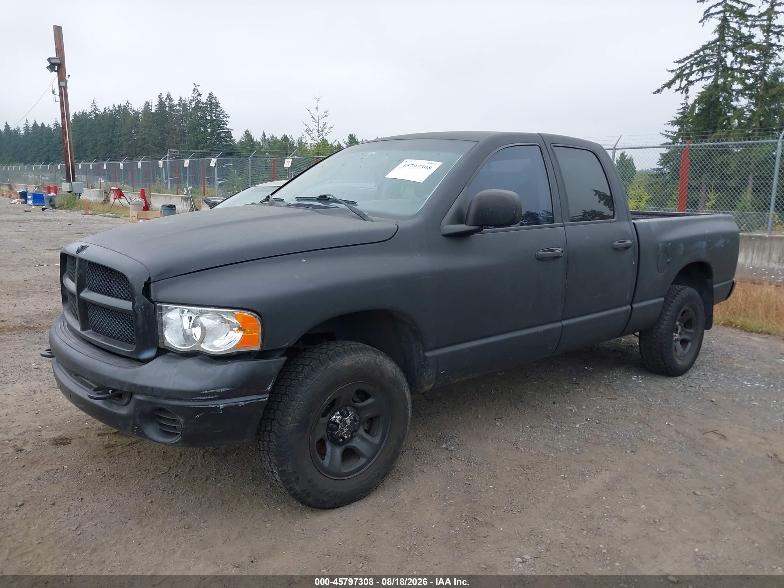 2002 Dodge Ram 1500 St Black vin: 3D7HU18N42G192850