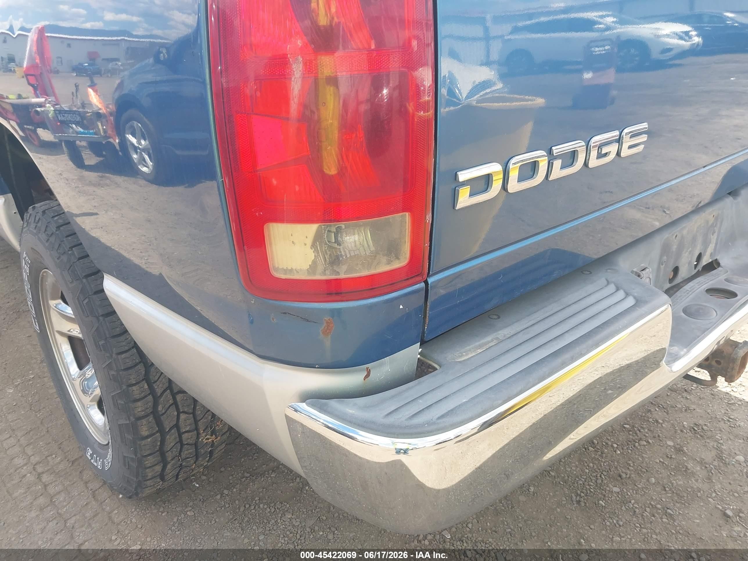 2002 Dodge Ram 1500 St Blue vin: 3D7HU18N52G186636