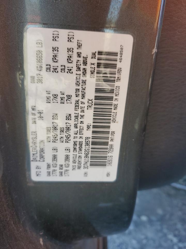 2002 Dodge Ram 1500 Charcoal vin: 3D7HU18N62G130978